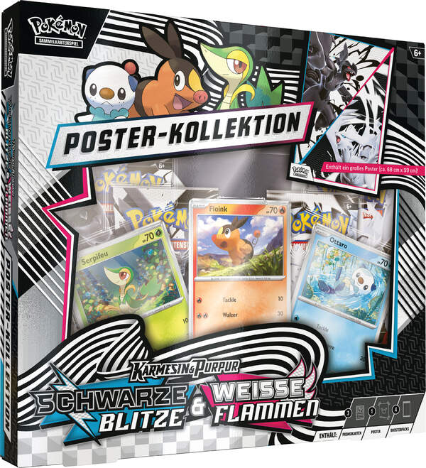 Schwarze Blitze & Weiße Flammen - Poster Kollektion - Deutsch - Pokemon - Karmesin & Purpur 10.5 - PRE SELL