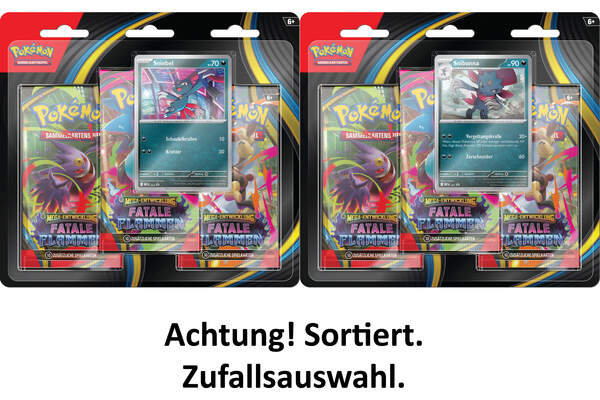 Pokémon Karmesin & Purpur – Fatale Flammen 3er Blister (Promo + Münze / Deutsch) - Vorbestellung 14.11.2025