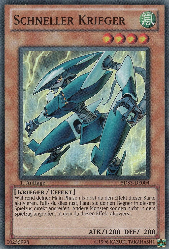 Schneller Krieger - 5DS3-DE004 - Super Rare - Deutsch - 1. Auflage - Starter Deck: Duelist Toolbox - Yugioh