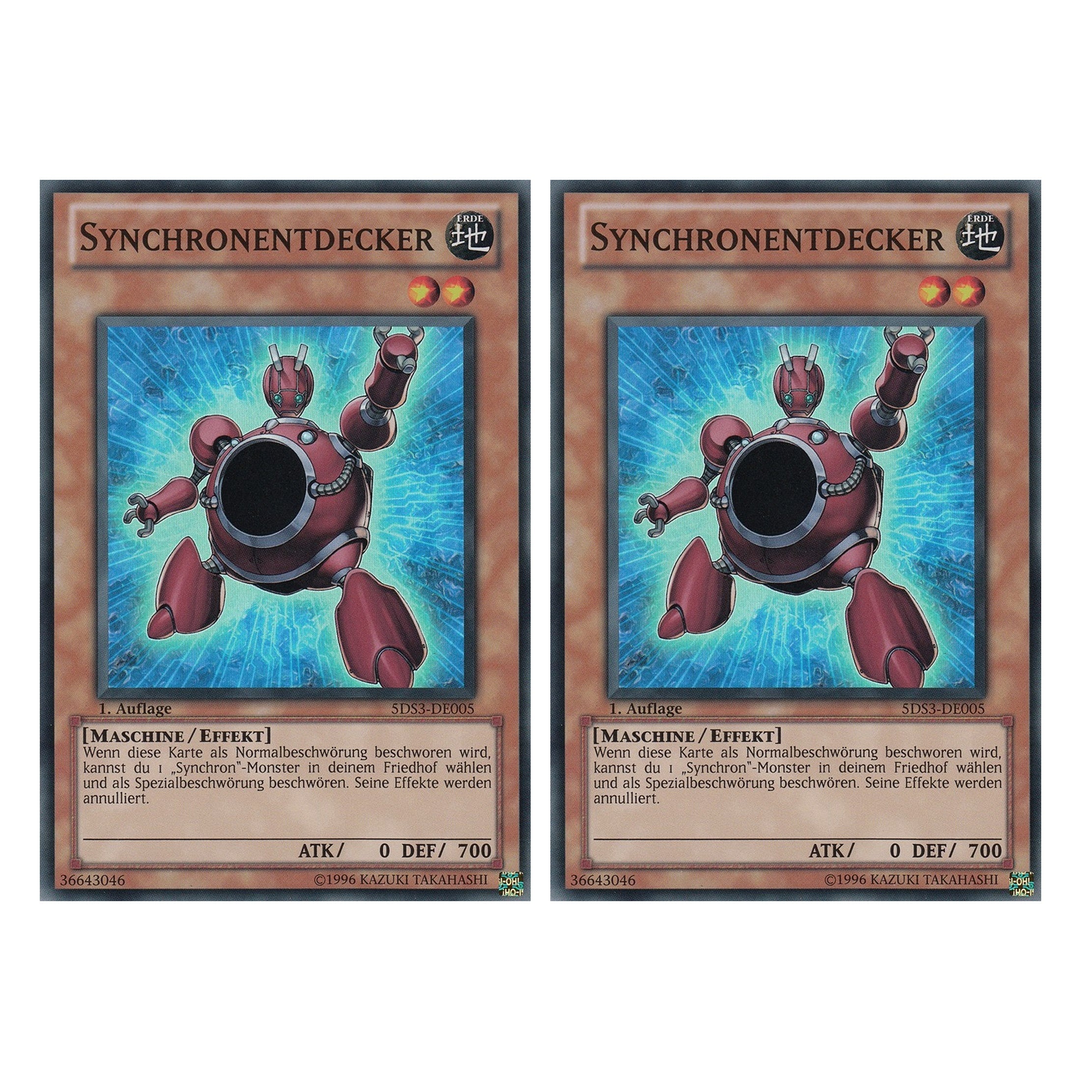 Synchronentdecker - 5DS3-DE005 - Super Rare - Deutsch - 1. Auflage - Starter Deck: Duelist Toolbox - Duo Set (2 Stück) - Yugioh