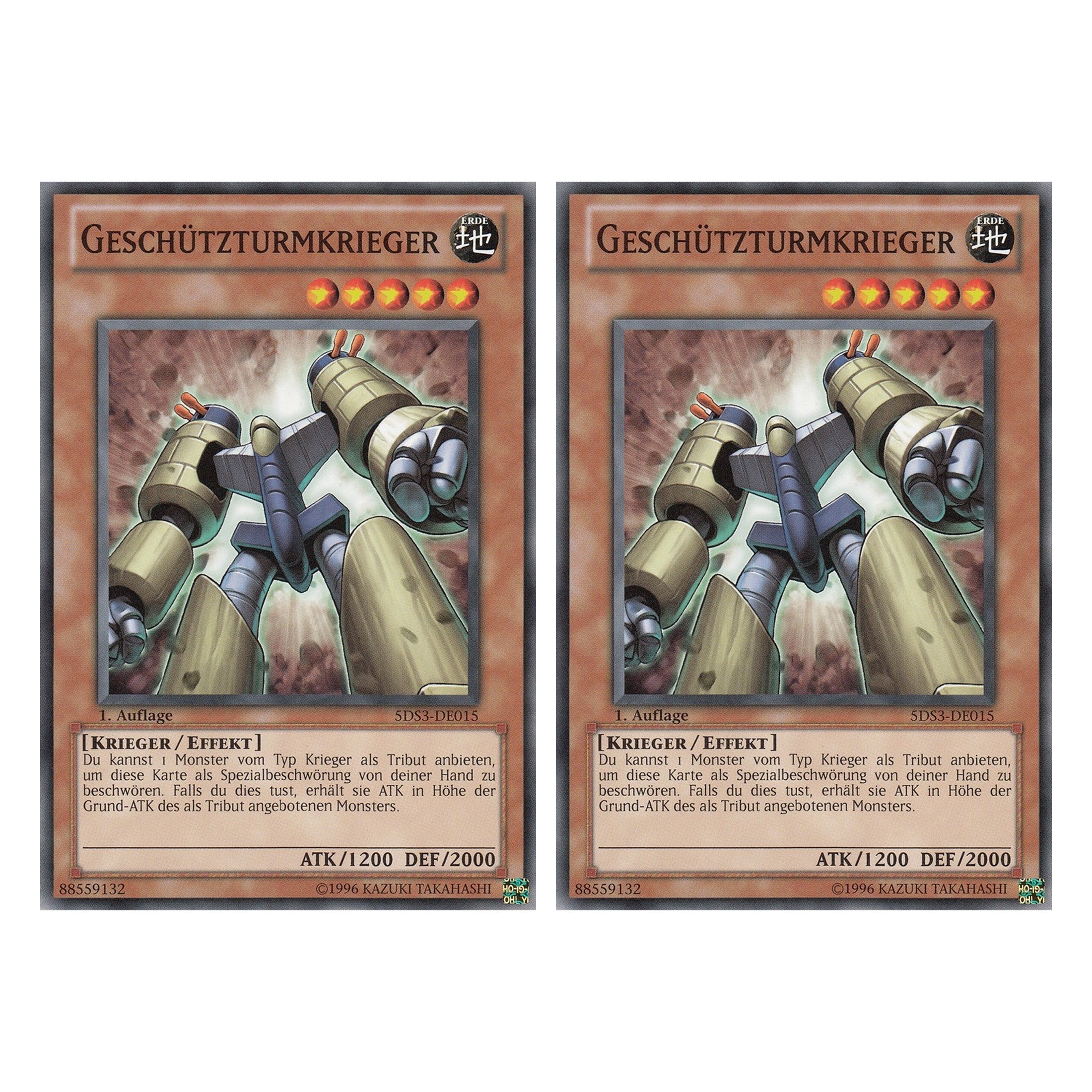 Geschützturmkrieger - 5DS3-DE015 - Common - Deutsch - 1. Auflage - Starter Deck: Duelist Toolbox - Duo Set (2 Stück) - Yugioh