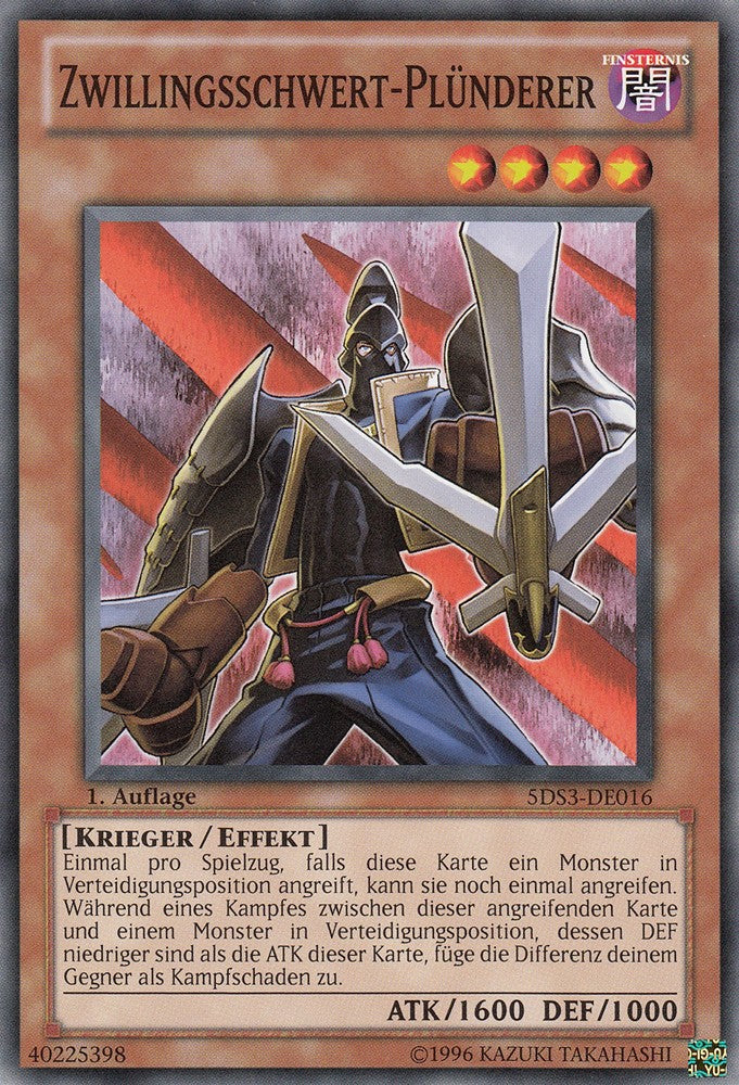 Zwillingsschwert-Plünderer - 5DS3-DE016 - Common - Deutsch - 1. Auflage - Starter Deck: Duelist Toolbox - Yugioh