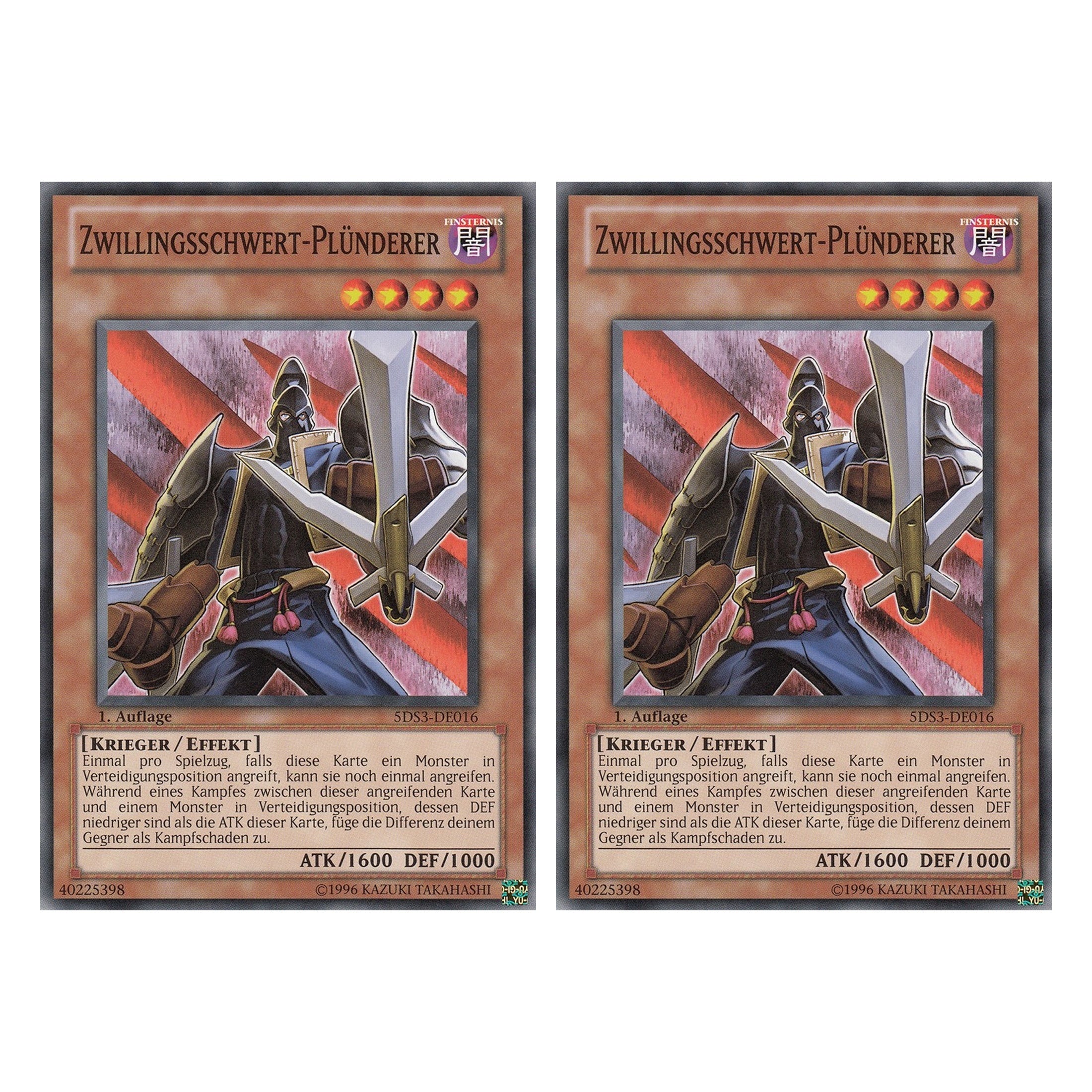 Zwillingsschwert-Plünderer - 5DS3-DE016 - Common - Deutsch - 1. Auflage - Starter Deck: Duelist Toolbox - Duo Set (2 Stück) - Yugioh