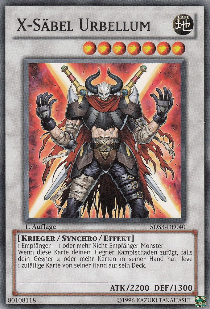X-Säbel Urbellum - 5DS3-DE040 - Common - Deutsch - 1. Auflage - Starter Deck: Duelist Toolbox - Yugioh