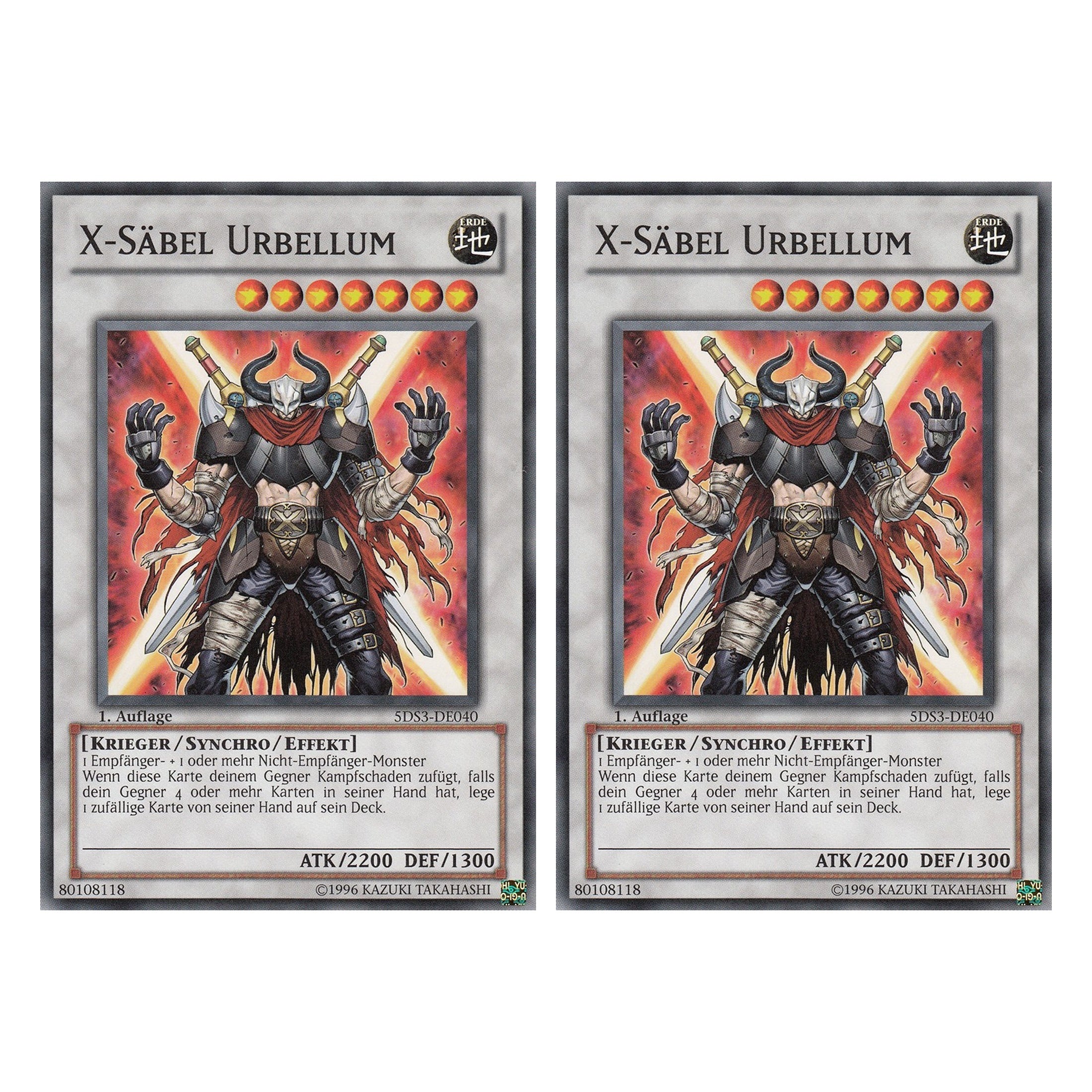 X-Säbel Urbellum - 5DS3-DE040 - Common - Deutsch - 1. Auflage - Starter Deck: Duelist Toolbox - Duo Set (2 Stück) - Yugioh