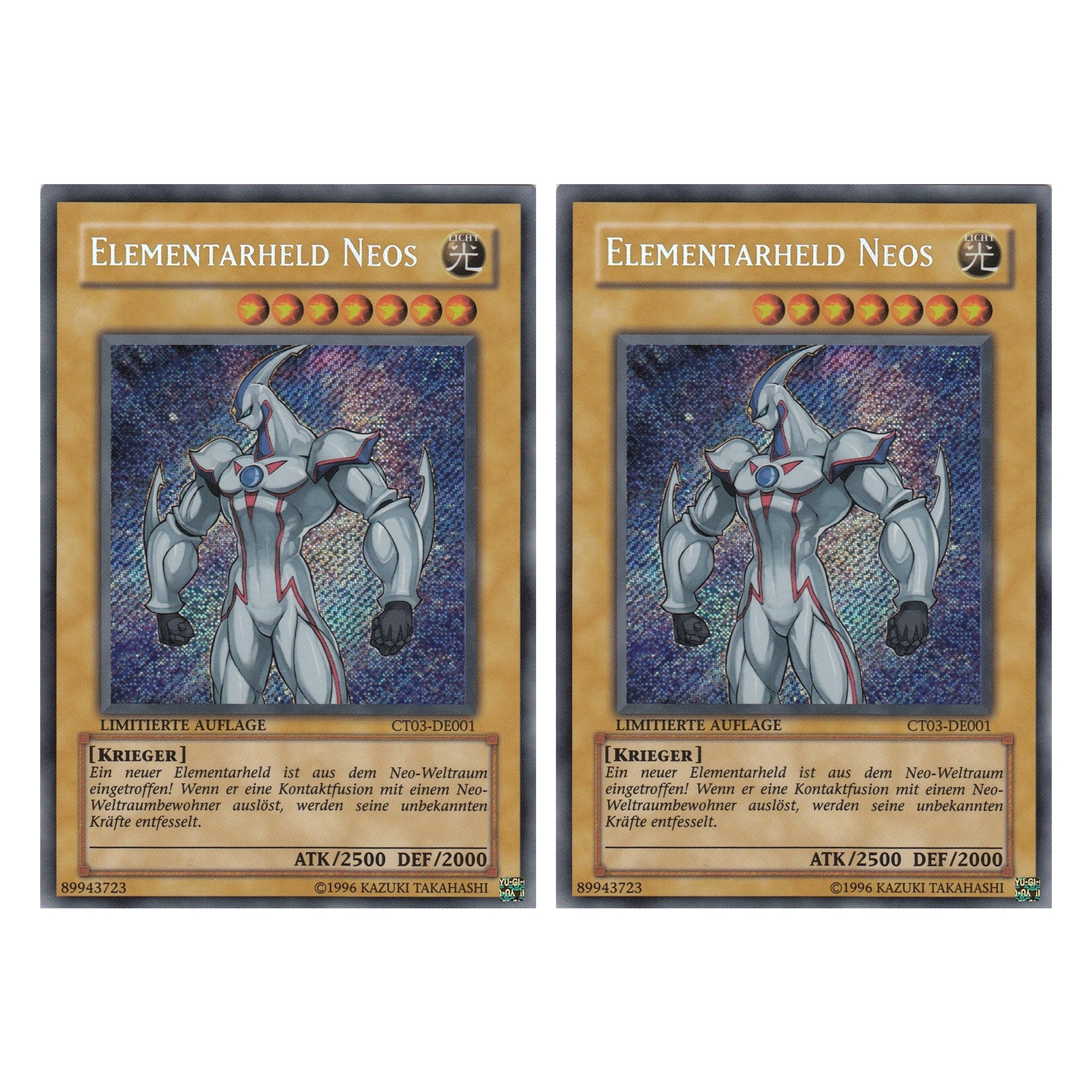 Elementarheld Neos - CT03-DE001 - Secret Rare - Deutsch - Limitierte Auflage - Collector's Tins 2006 - Duo Set (2 Stück) - Yugioh