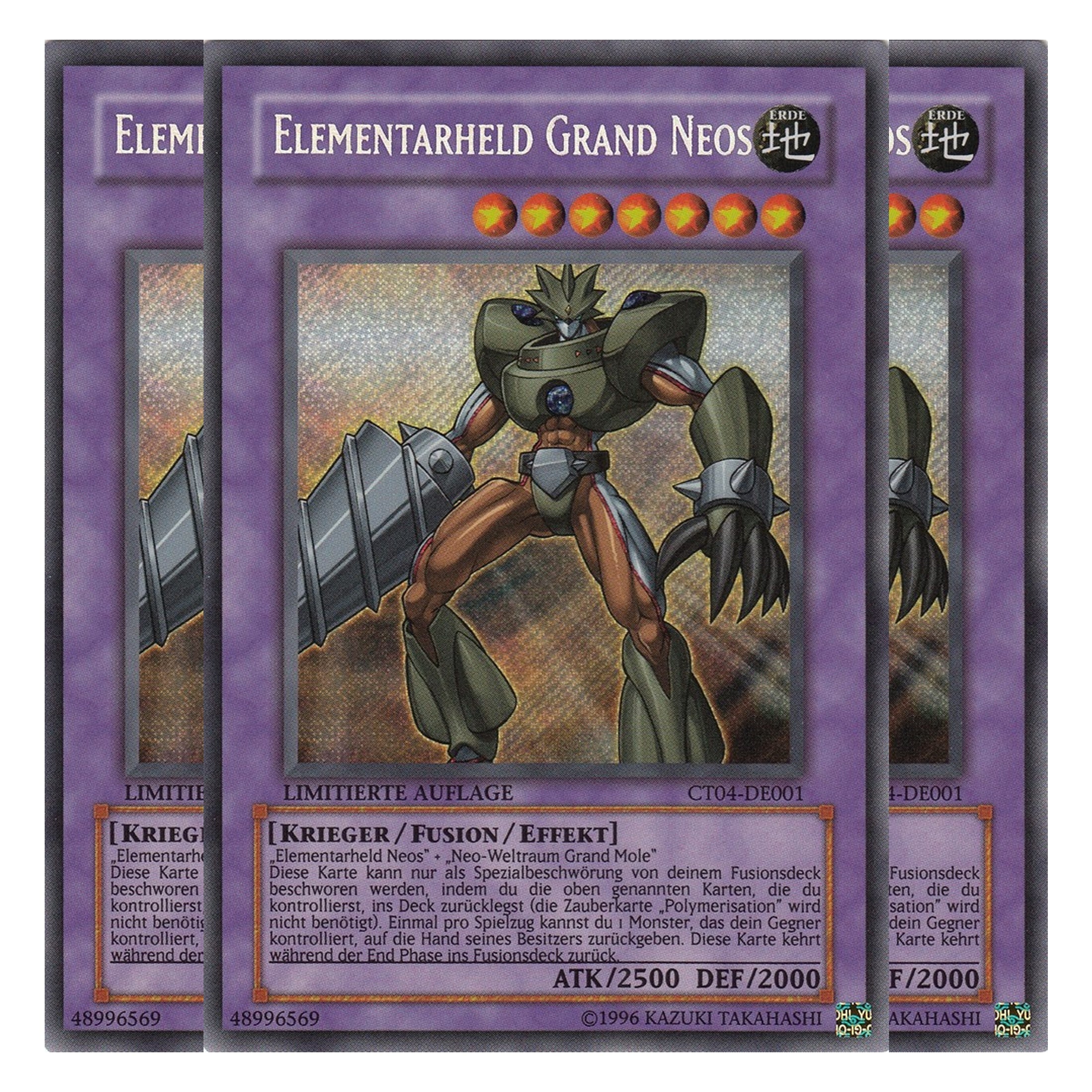 Elementarheld Grand Neos - CT04-DE001 - Secret Rare - Deutsch - Limitierte Auflage - Collector's Tins 2007 - Playset (3 Kopien)