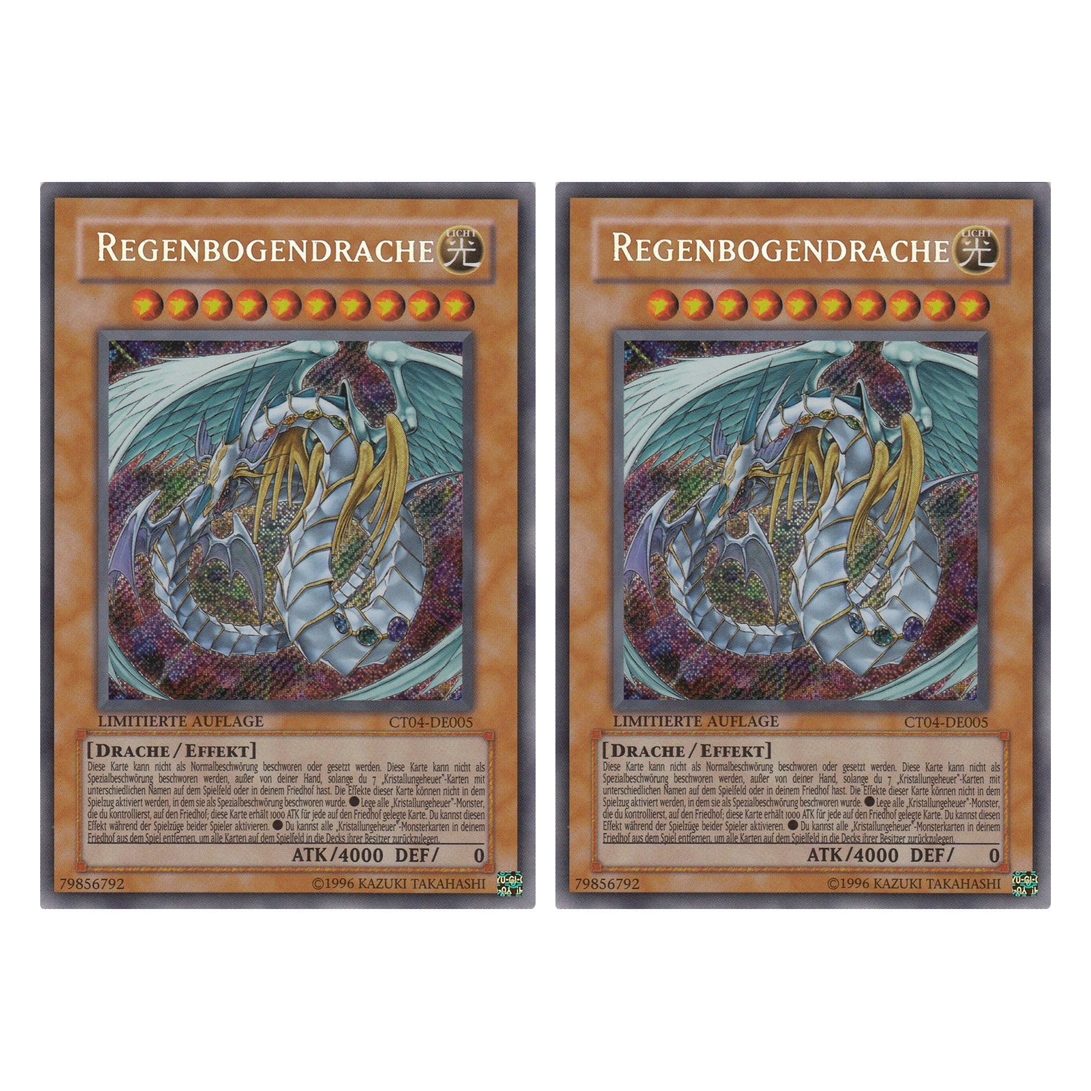 Regenbogendrache - CT04-DE005 - Secret Rare - Deutsch - Limitierte Auflage - Collector's Tins 2007 - Duo Set (2 Stück) - Yugioh