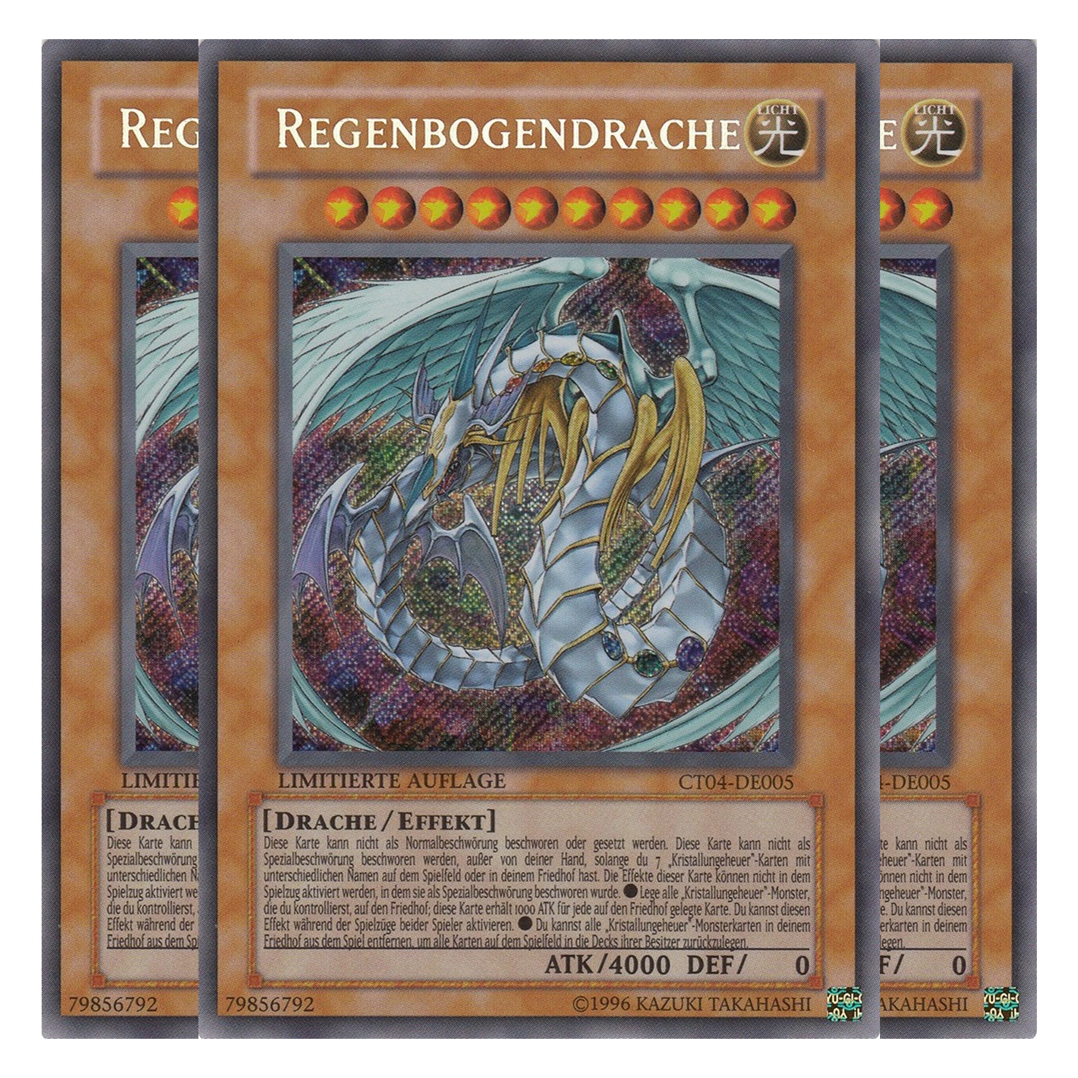 Regenbogendrache - CT04-DE005 - Secret Rare - Deutsch - Limitierte Auflage - Collector's Tins 2007 - Playset (3 Kopien)