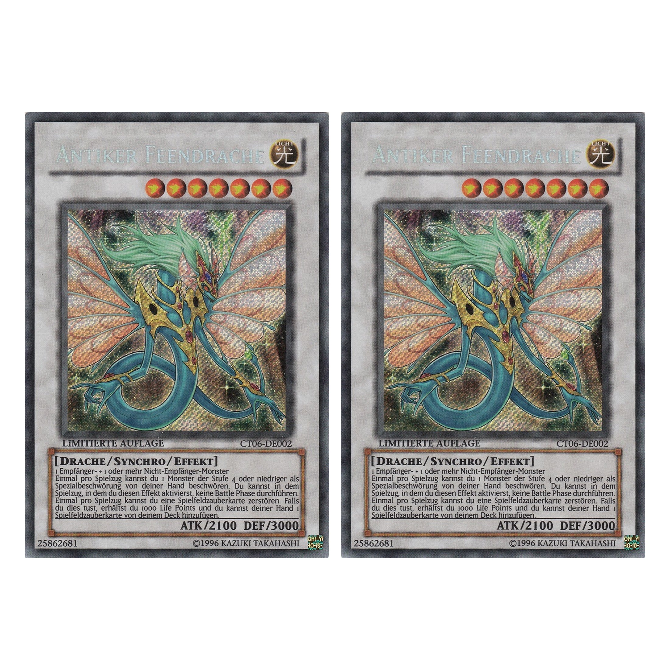 Antiker Feendrache - CT06-DE002 - Secret Rare - Deutsch - Limitierte Auflage - Collector's Tins 2009 - Duo Set (2 Stück) - Yugioh