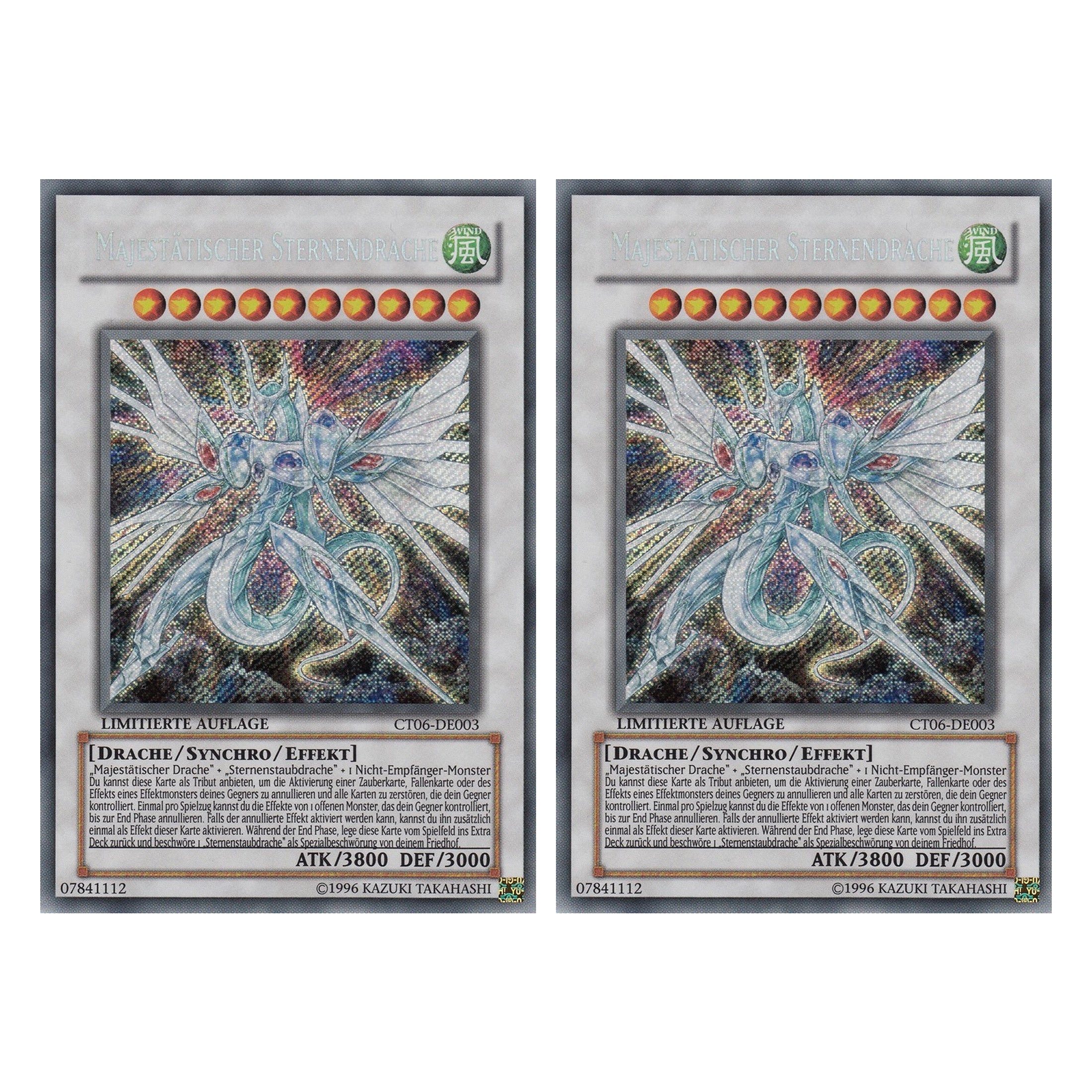 Majestätischer Sternendrache - CT06-DE003 - Secret Rare - Deutsch - Limitierte Auflage - Collector's Tins 2009 - Duo Set (2 Stück) - Yugioh