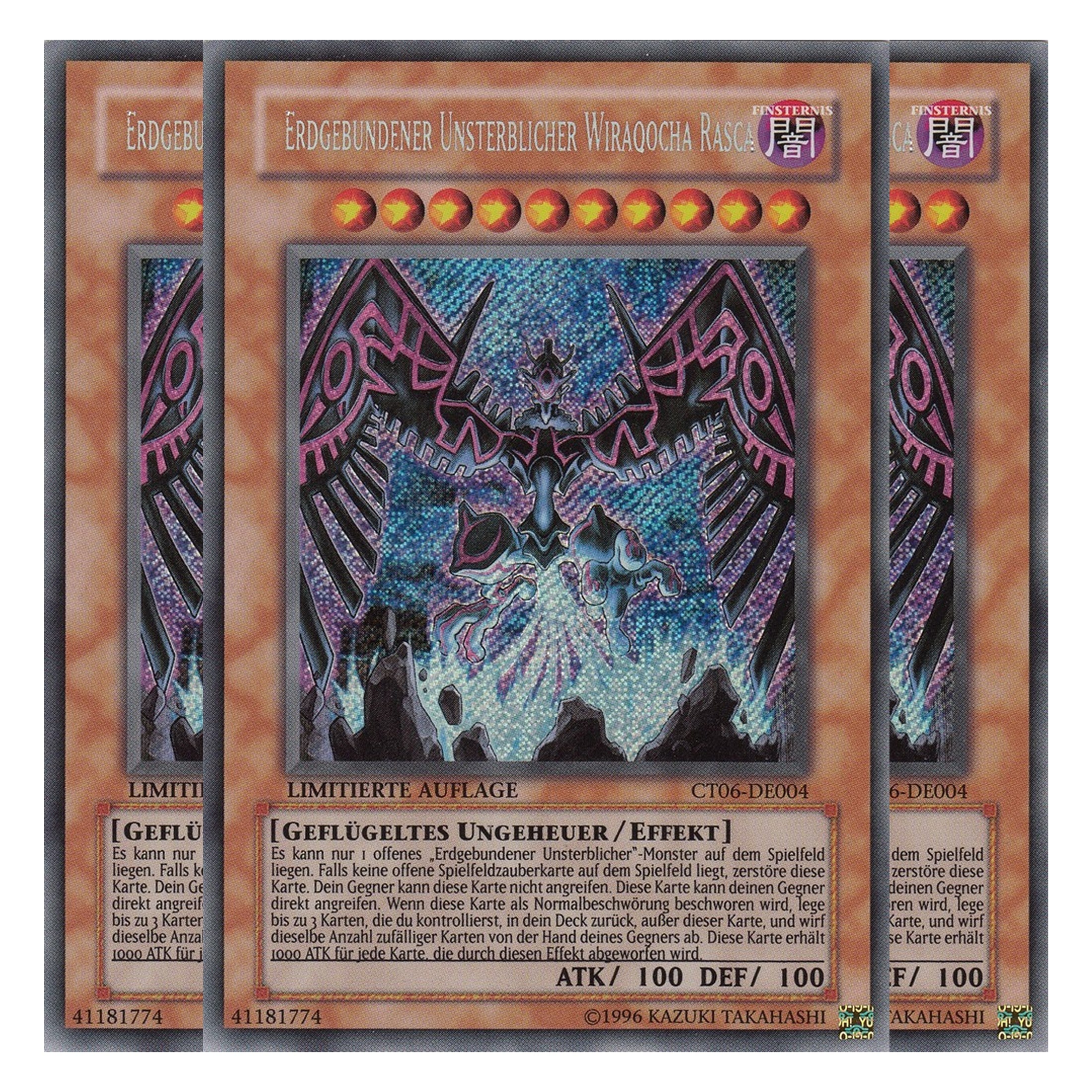 Erdgebundener Unsterblicher Wiraqocha Rasca - CT06-DE004 - Secret Rare - Deutsch - Limitierte Auflage - Collector's Tins 2009 - Playset (3 Kopien)