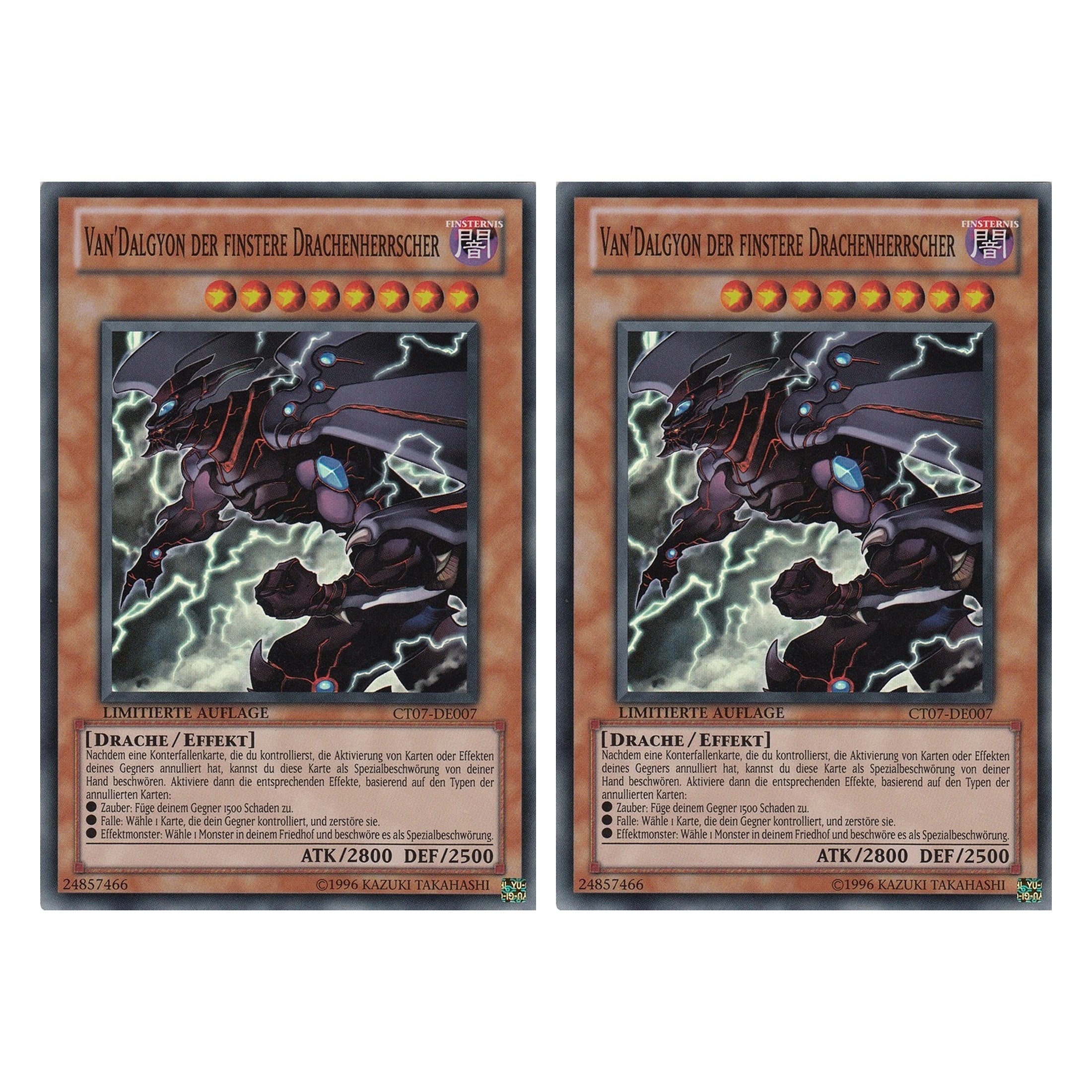 Van'Dalgyon der finstere Drachenherrsche?r - CT07-DE007 - Super Rare - Deutsch - Limitierte Auflage - Collector's Tins 2010 - Duo Set (2 Stück) - Yugioh