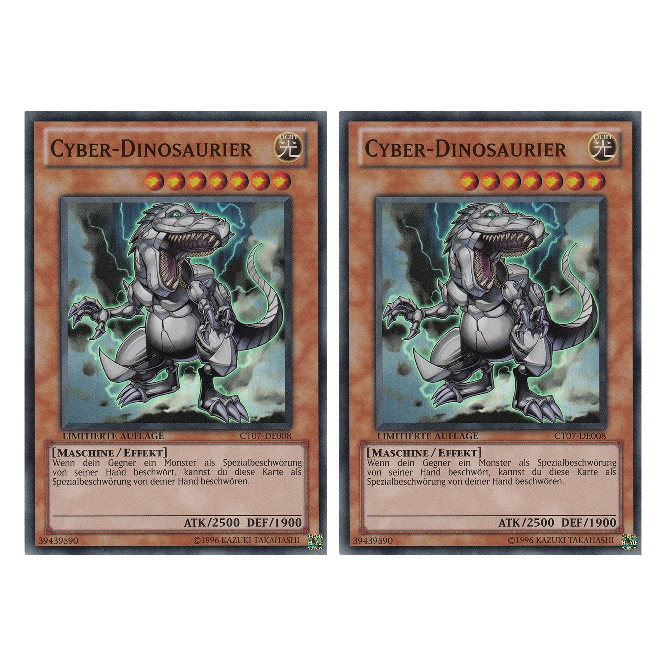 Cyber Dinosaurier - CT07-DE008 - Super Rare - Deutsch - Limitierte Auflage - Collector's Tins 2010 - Duo Set (2 Stück) - Yugioh