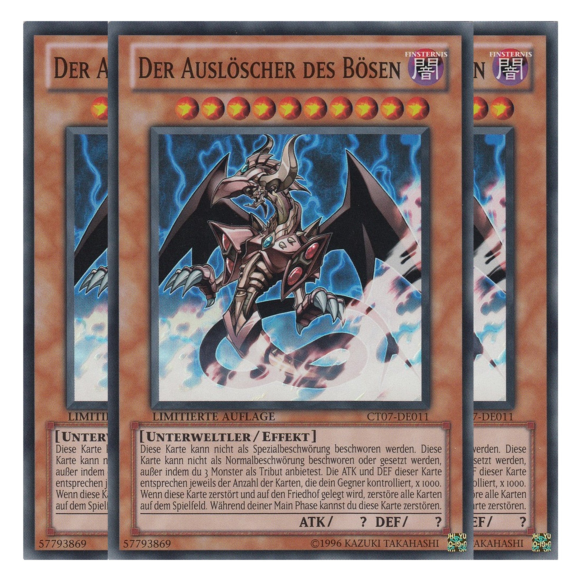 Der Auslöscher des Bösen - CT07-DE011 - Super Rare - Deutsch - Limitierte Auflage - Collector's Tins 2010 - Playset (3 Kopien)