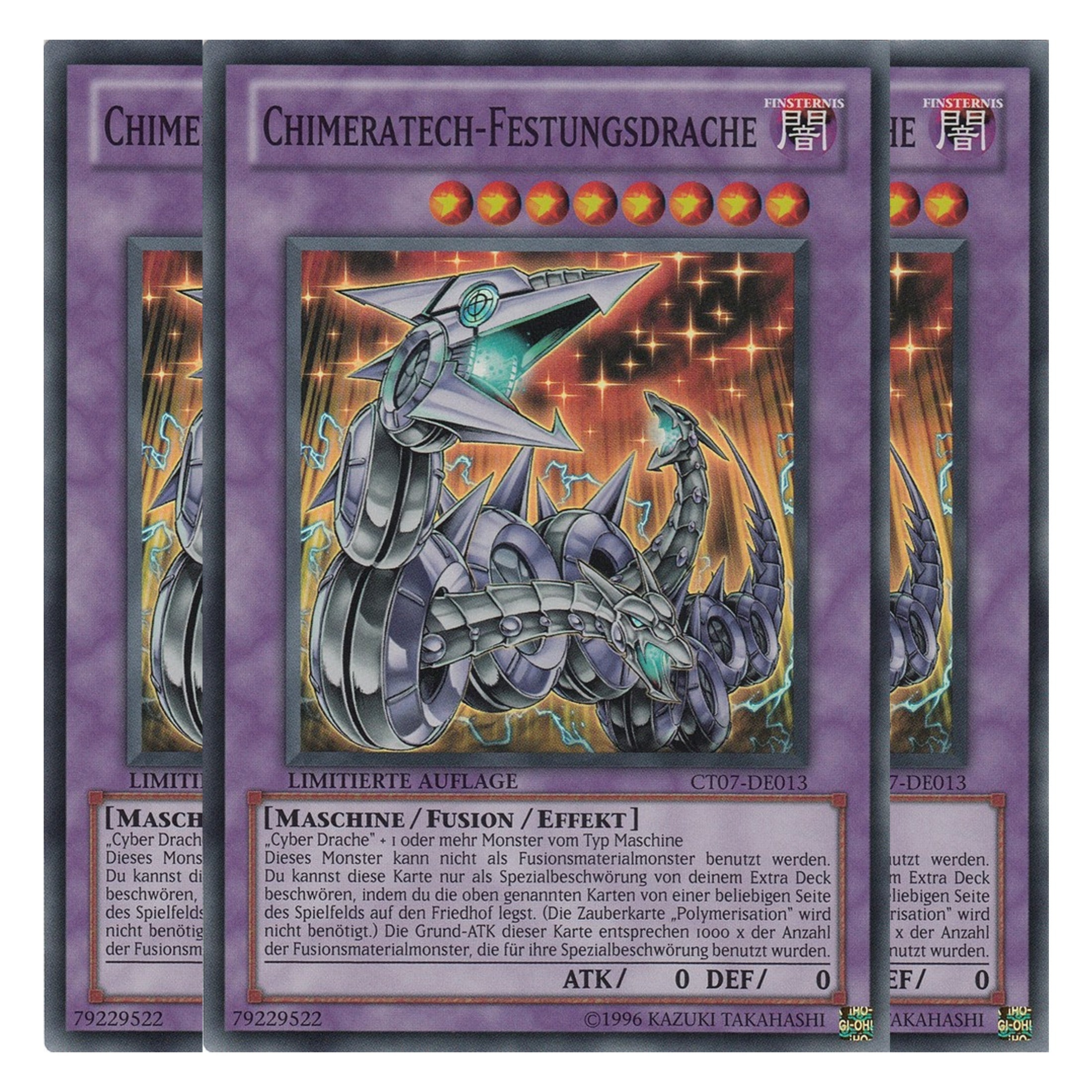 Chimeratech-Festungsdrache - CT07-DE013 - Super Rare - Deutsch - Limitierte Auflage - Collector's Tins 2010 - Playset (3 Kopien)