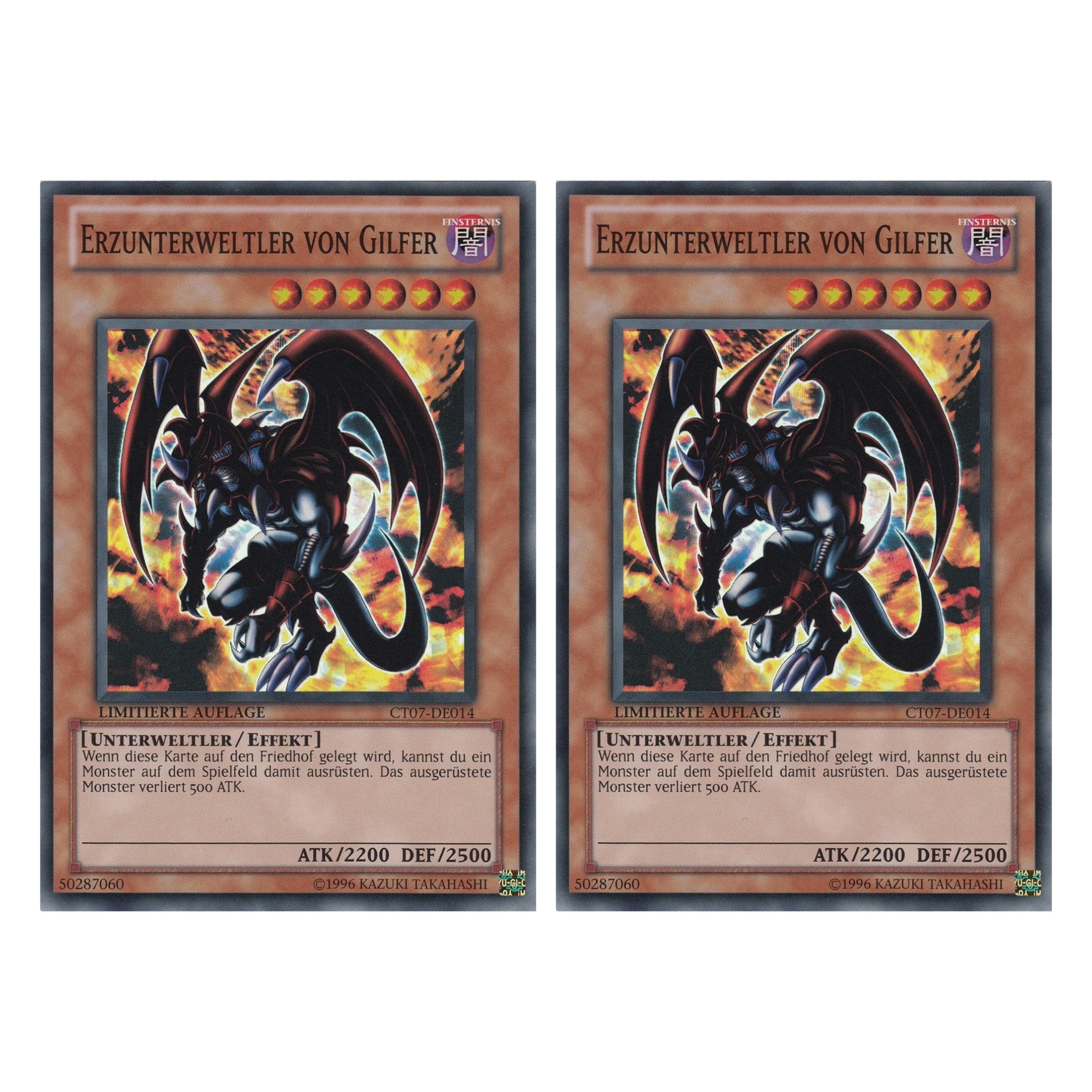 Erzunterweltler von Gilfer - CT07-DE014 - Super Rare - Deutsch - Limitierte Auflage - Collector's Tins 2010 - Duo Set (2 Stück) - Yugioh