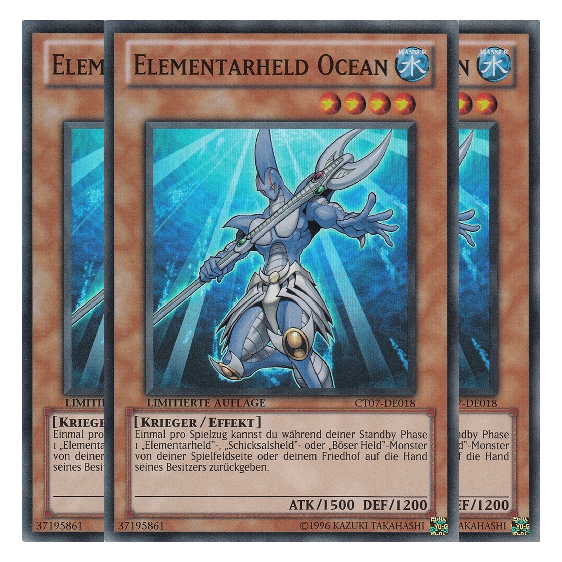 Elementarheld Ocean - CT07-DE018 - Super Rare - Deutsch - Limitierte Auflage - Collector's Tins 2010 - Playset (3 Kopien)