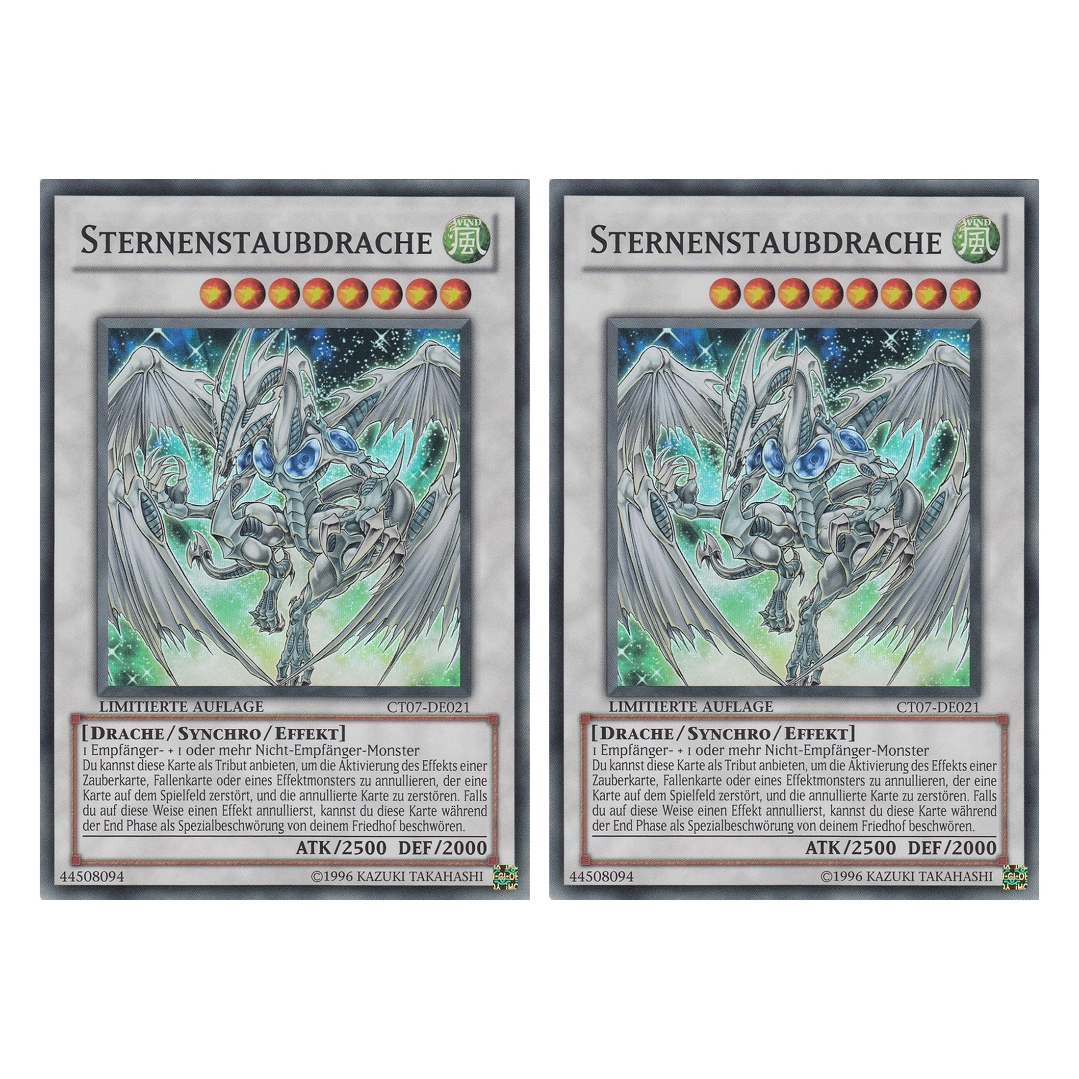 Sternenstaubdrache - CT07-DE021 - Super Rare - Deutsch - Limitierte Auflage - Collector's Tins 2010 - Duo Set (2 Stück) - Yugioh