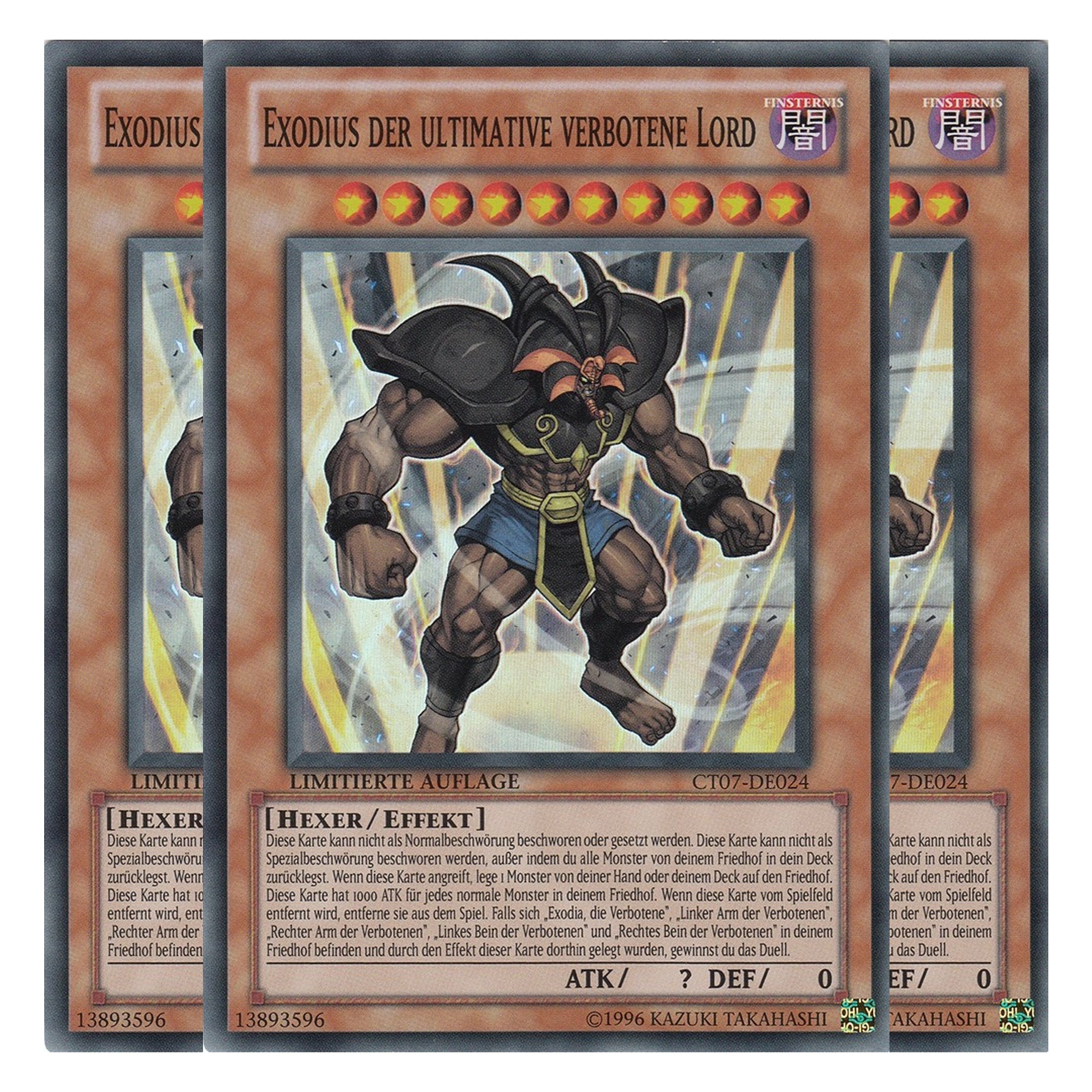 Exodius der ultimativ verbotene Lord - CT07-DE024 - Super Rare - Deutsch - Limitierte Auflage - Collector's Tins 2010 - Playset (3 Kopien)
