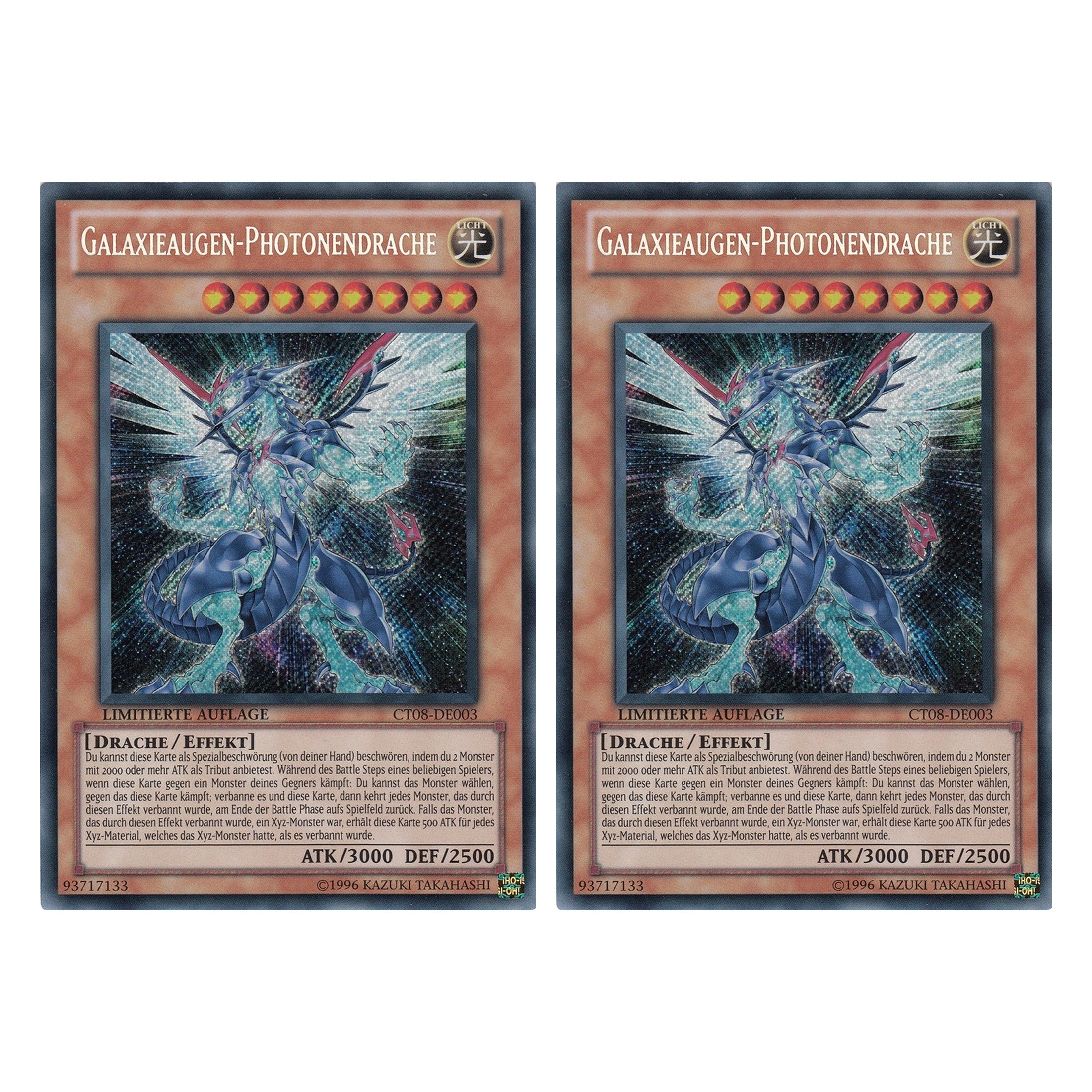 Galaxieaugen-Photonendrache - CT08-DE003 - Secret Rare - Deutsch - Limitierte Auflage - Collector's Tins 2011 - Duo Set (2 Stück) - Yugioh