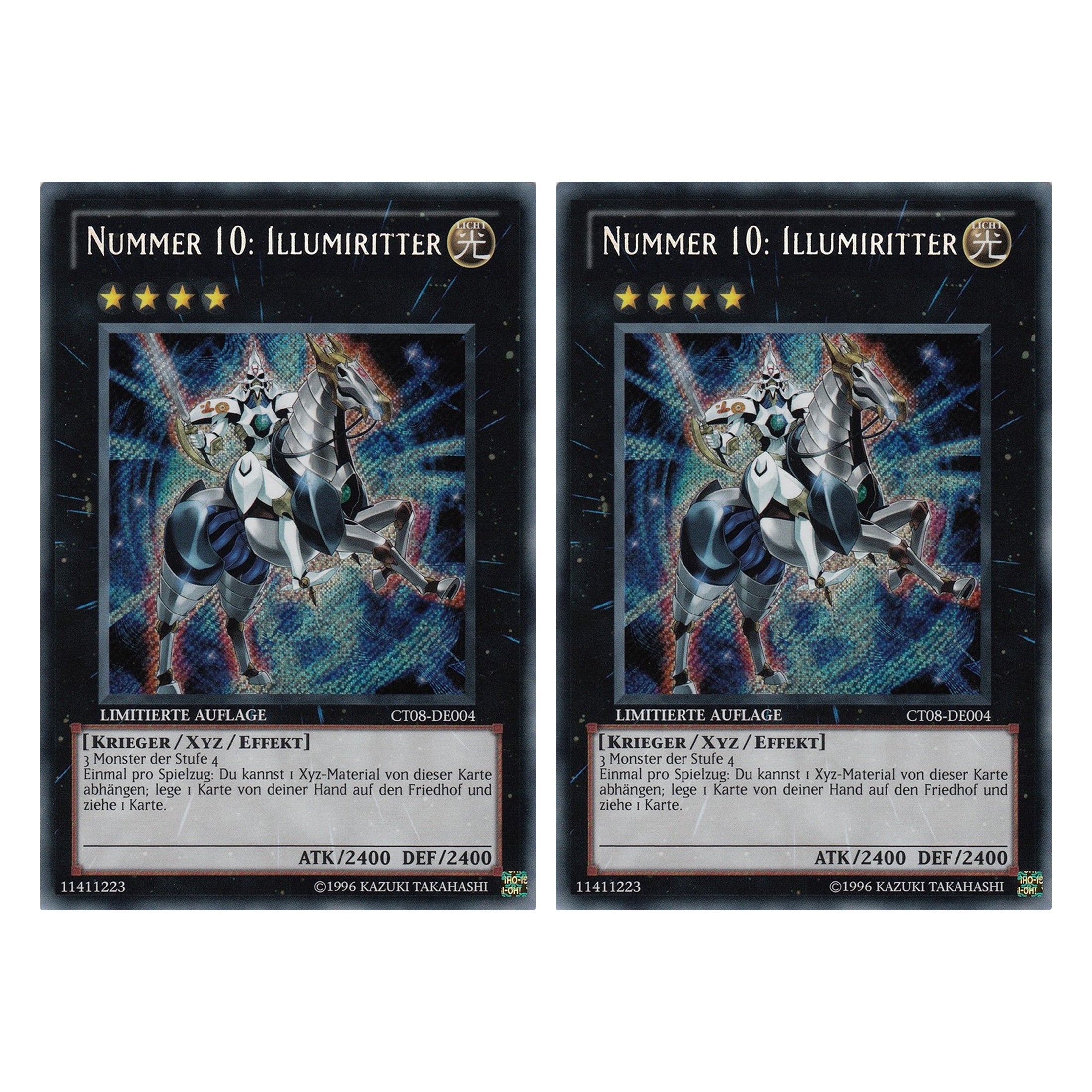 Nummer 10: Illumiritter - CT08-DE004 - Secret Rare - Deutsch - Limitierte Auflage - Collector's Tins 2011 - Duo Set (2 Stück) - Yugioh