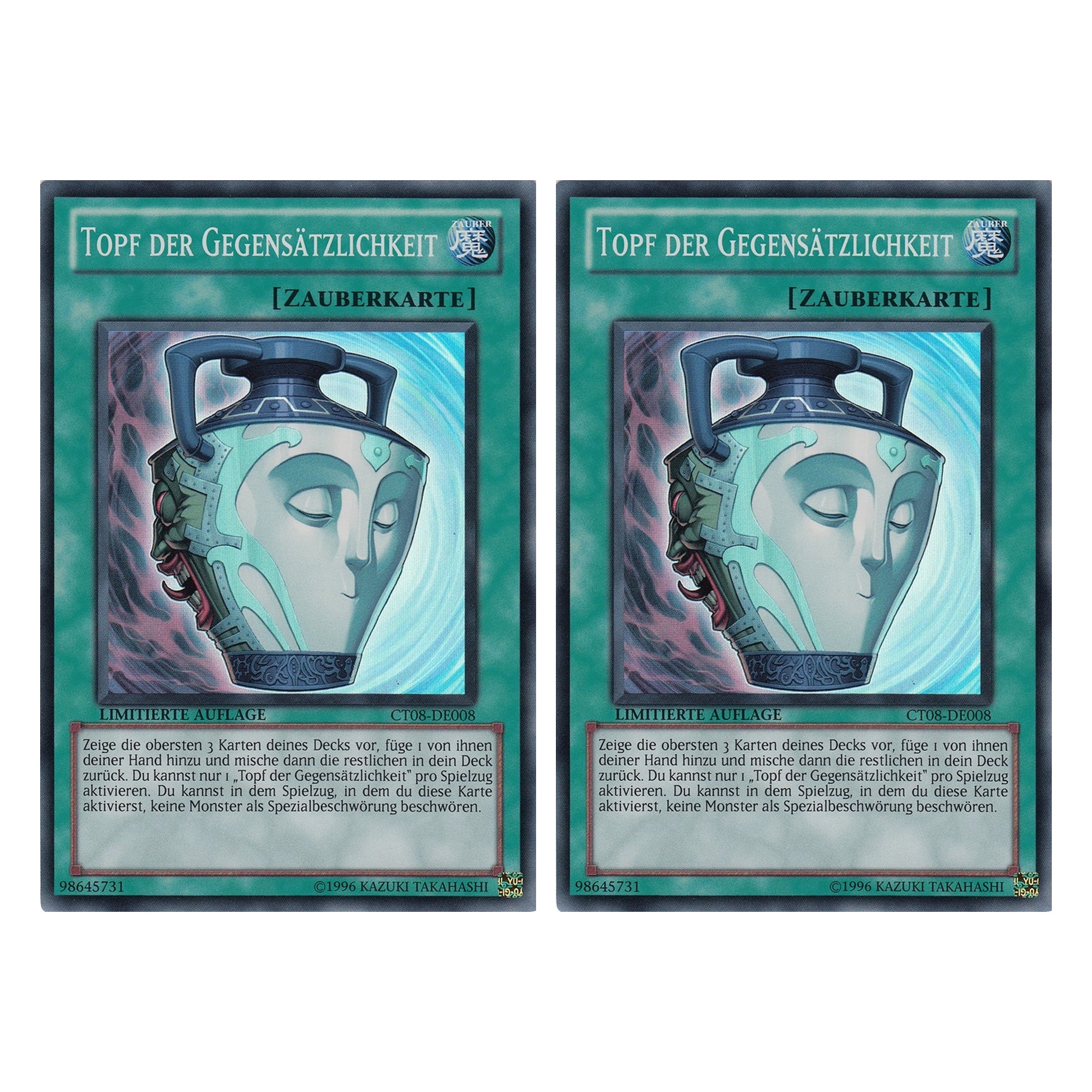 Topf der Gegensätzlichkeit - CT08-DE008 - Super Rare - Deutsch - Limitierte Auflage - Collector's Tins 2011 - Duo Set (2 Stück) - Yugioh