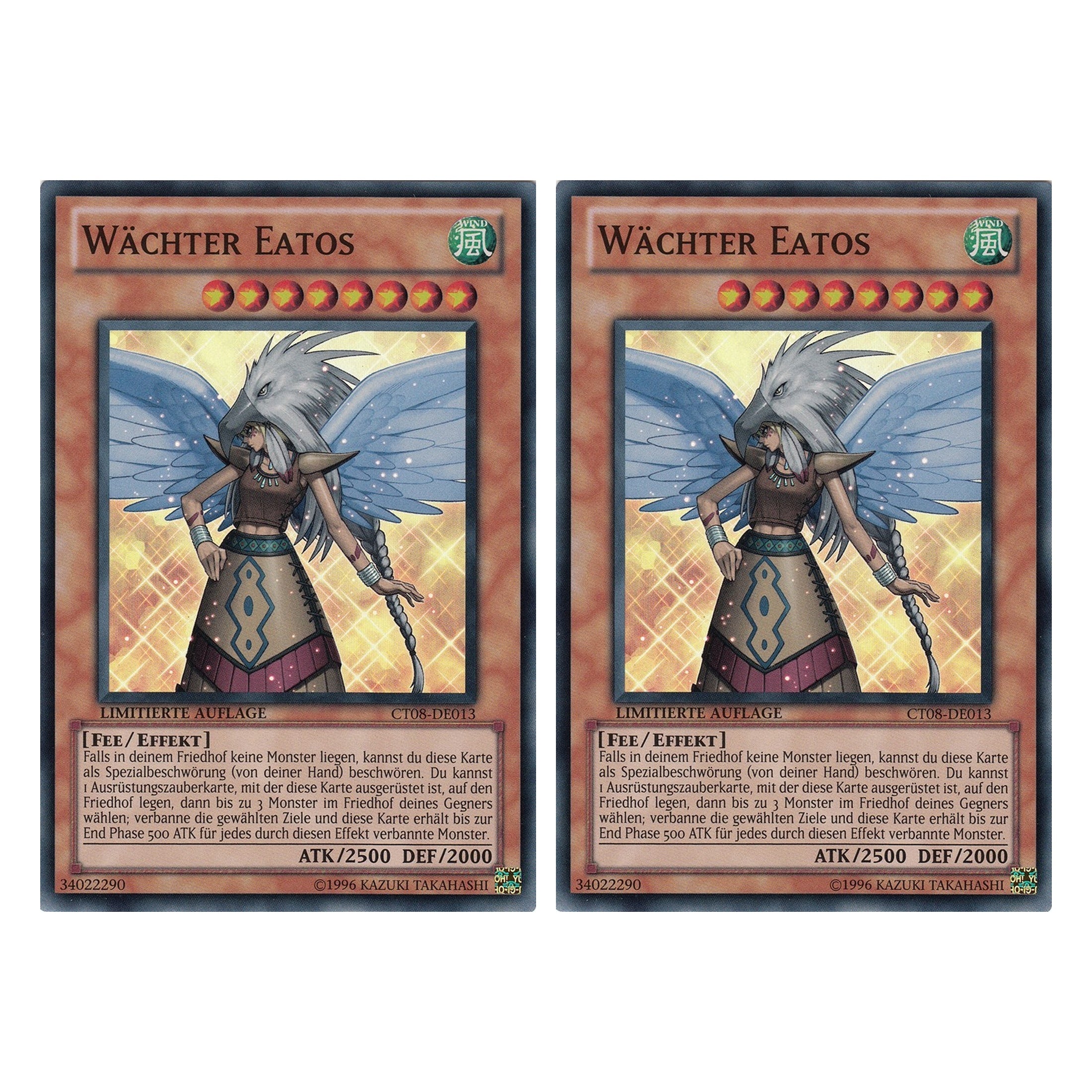 Wächter Eatos - CT08-DE013 - Super Rare - Deutsch - Limitierte Auflage - Collector's Tins 2011 - Duo Set (2 Stück) - Yugioh