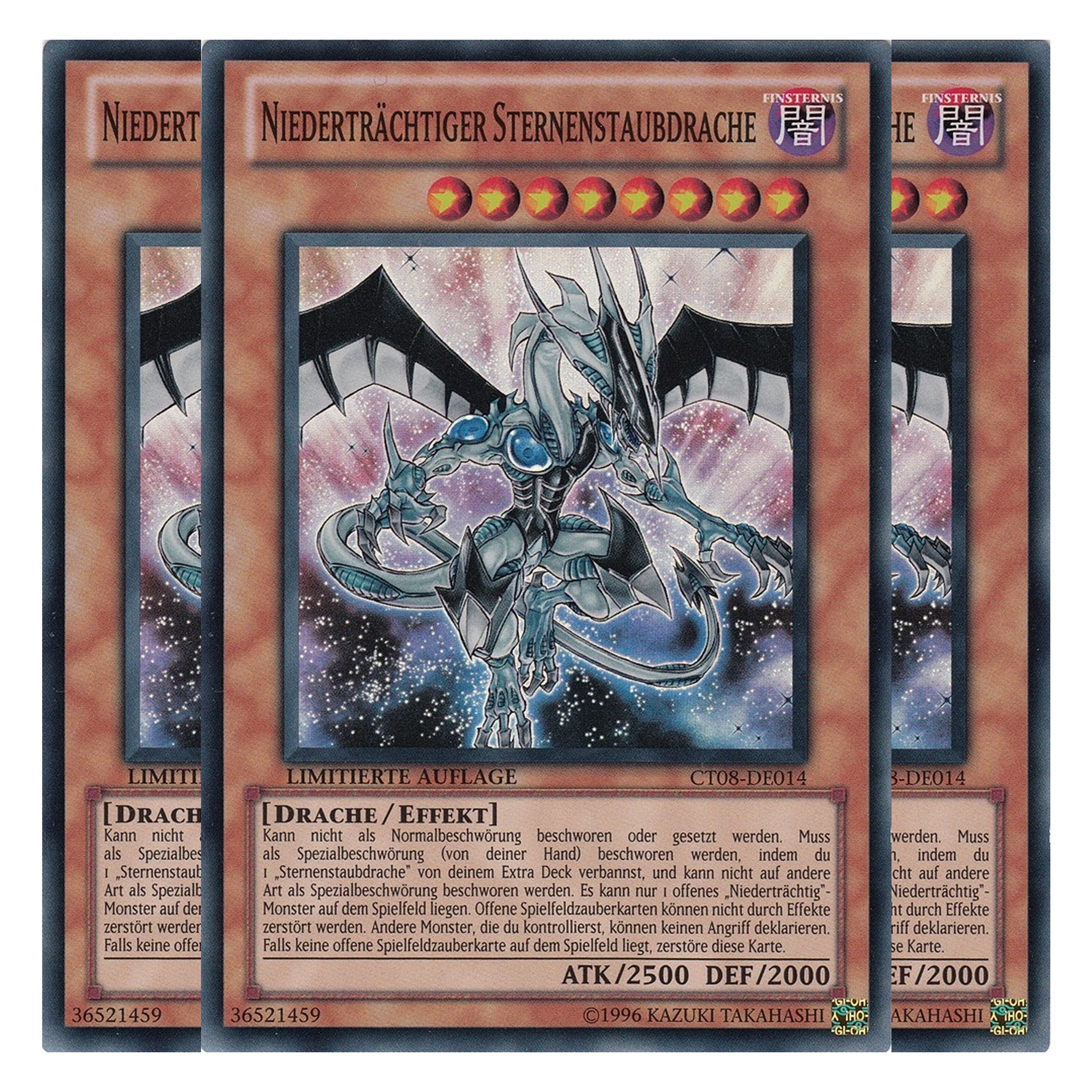 Niederträchtiger Sternenstaubdrache - CT08-DE014 - Super Rare - Deutsch - Limitierte Auflage - Collector's Tins 2011 - Playset (3 Kopien)