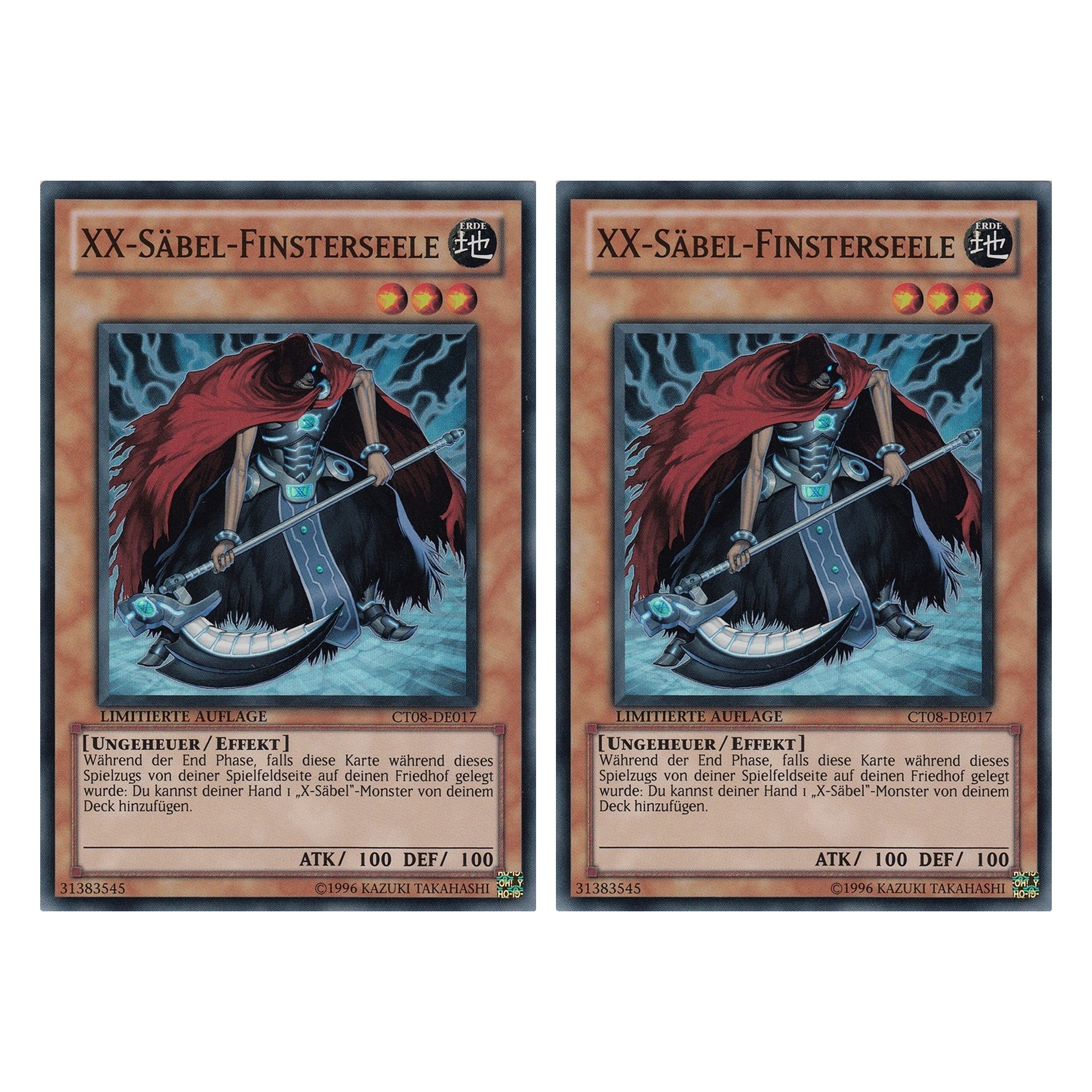 XX-Säbel-Finsterseele - CT08-DE017 - Super Rare - Deutsch - Limitierte Auflage - Collector's Tins 2011 - Duo Set (2 Stück) - Yugioh