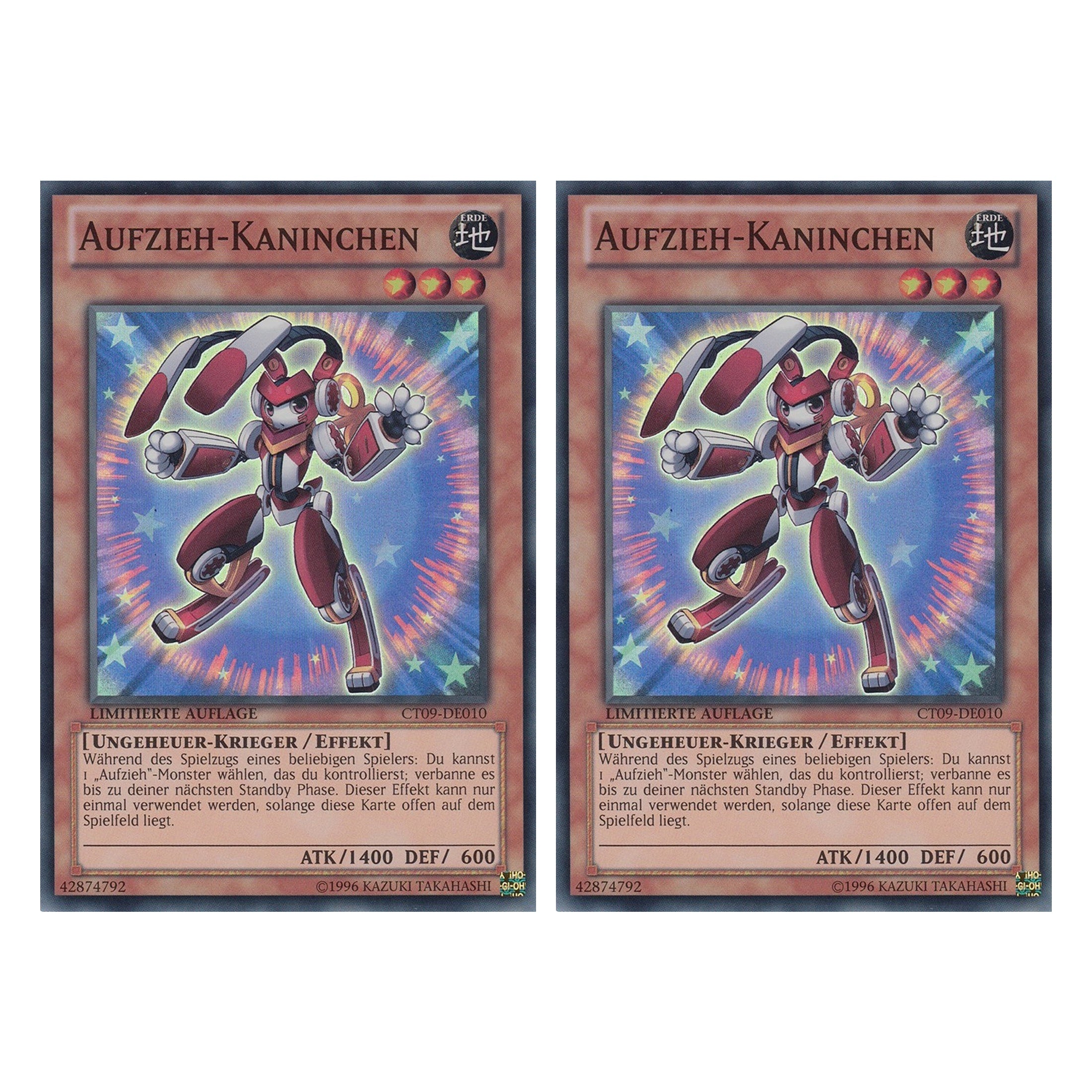 Aufzieh-Kaninchen - CT09-DE010 - Super Rare - Deutsch - Limitierte Auflage - Collector's Tins 2012 - Duo Set (2 Stück) - Yugioh