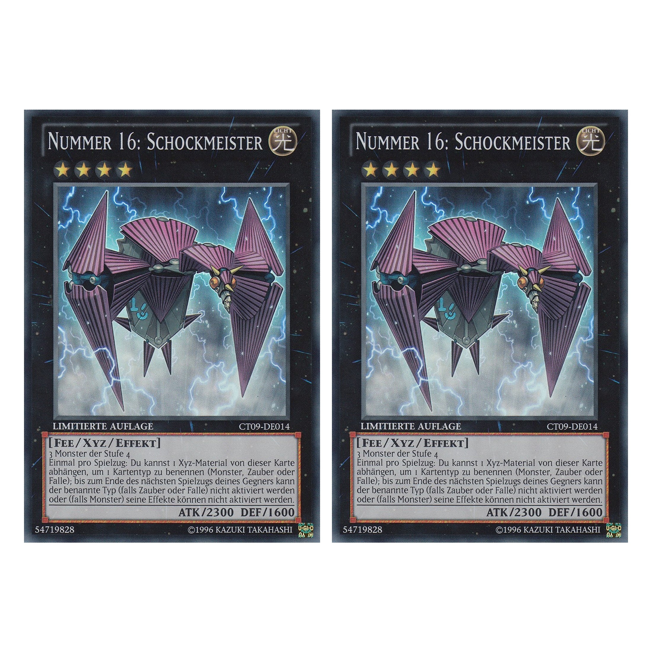 Nummer 16: Schockmeister - CT09-DE014 - Super Rare - Deutsch - Limitierte Auflage - Collector's Tins 2012 - Duo Set (2 Stück) - Yugioh