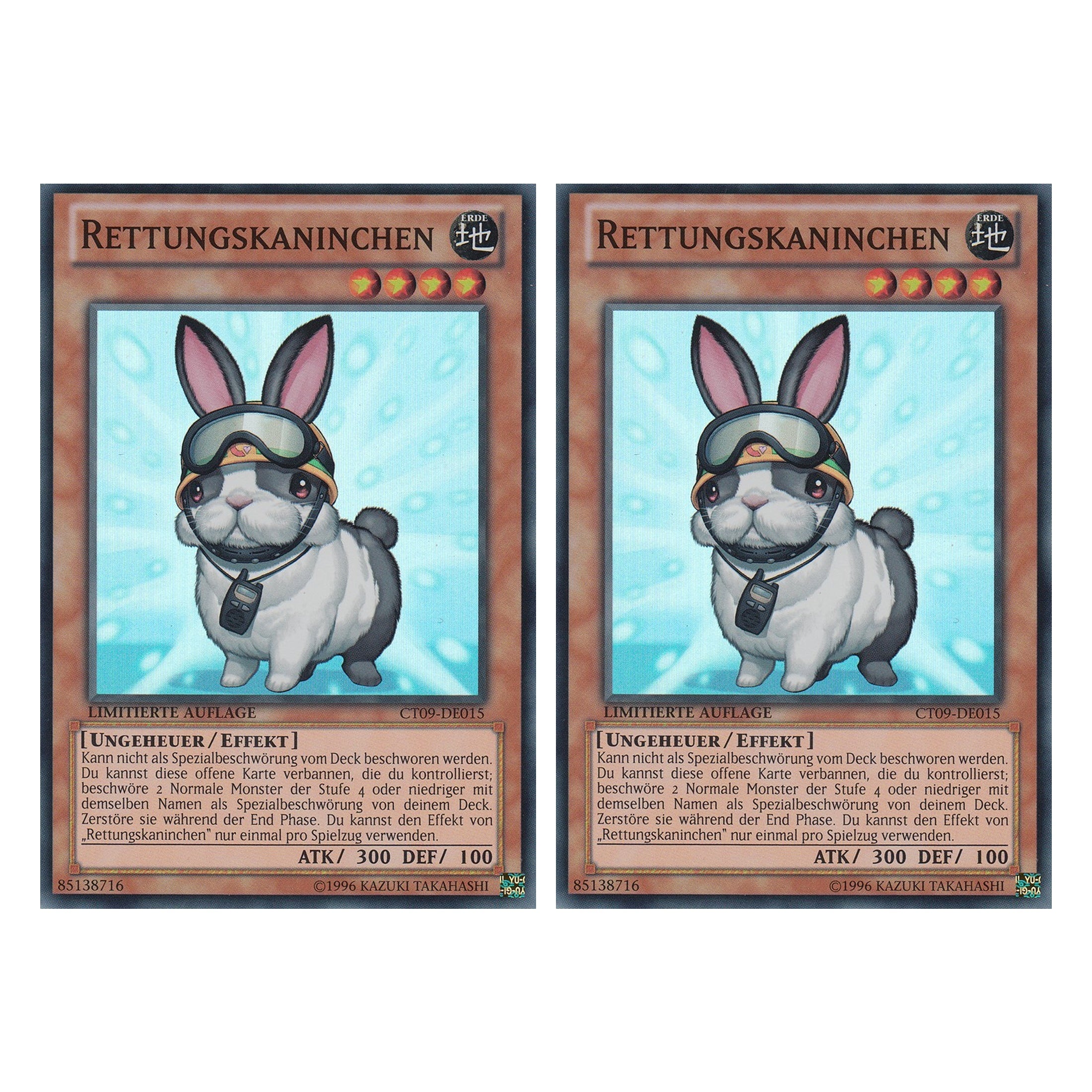 Rettungskaninchen - CT09-DE015 - Super Rare - Deutsch - Limitierte Auflage - Collector's Tins 2012 - Duo Set (2 Stück) - Yugioh