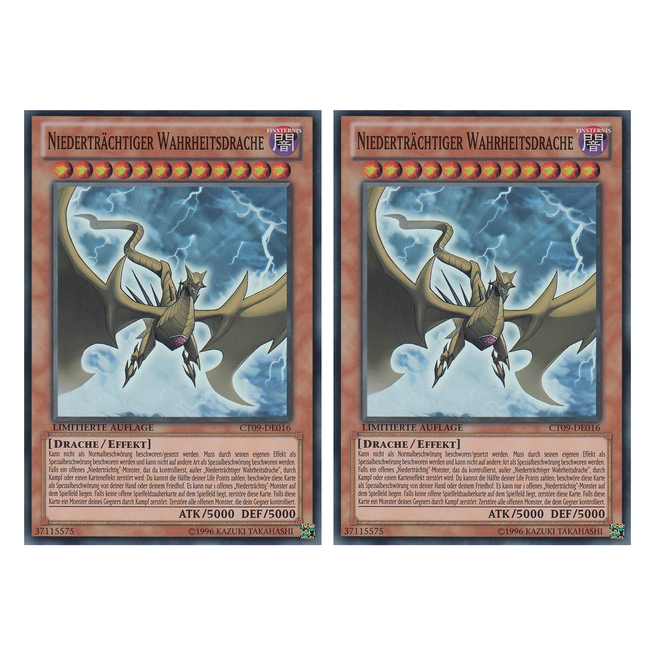 Niederträchtiger Wahrheitsdrache - CT09-DE016 - Super Rare - Deutsch - Limitierte Auflage - Collector's Tins 2012 - Duo Set (2 Stück) - Yugioh