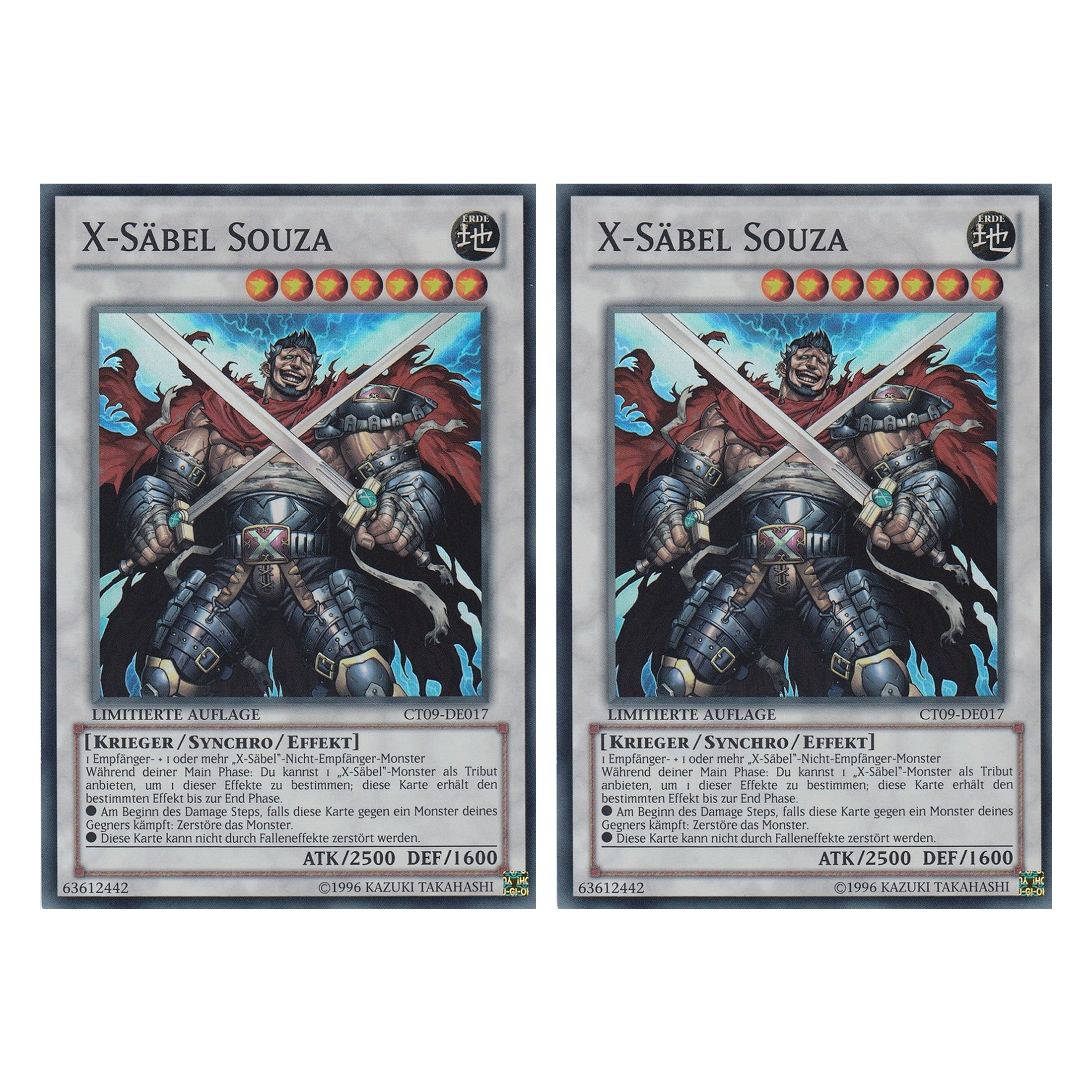 X-Säbel Souza - CT09-DE017 - Super Rare - Deutsch - Limitierte Auflage - Collector's Tins 2012 - Duo Set (2 Stück) - Yugioh