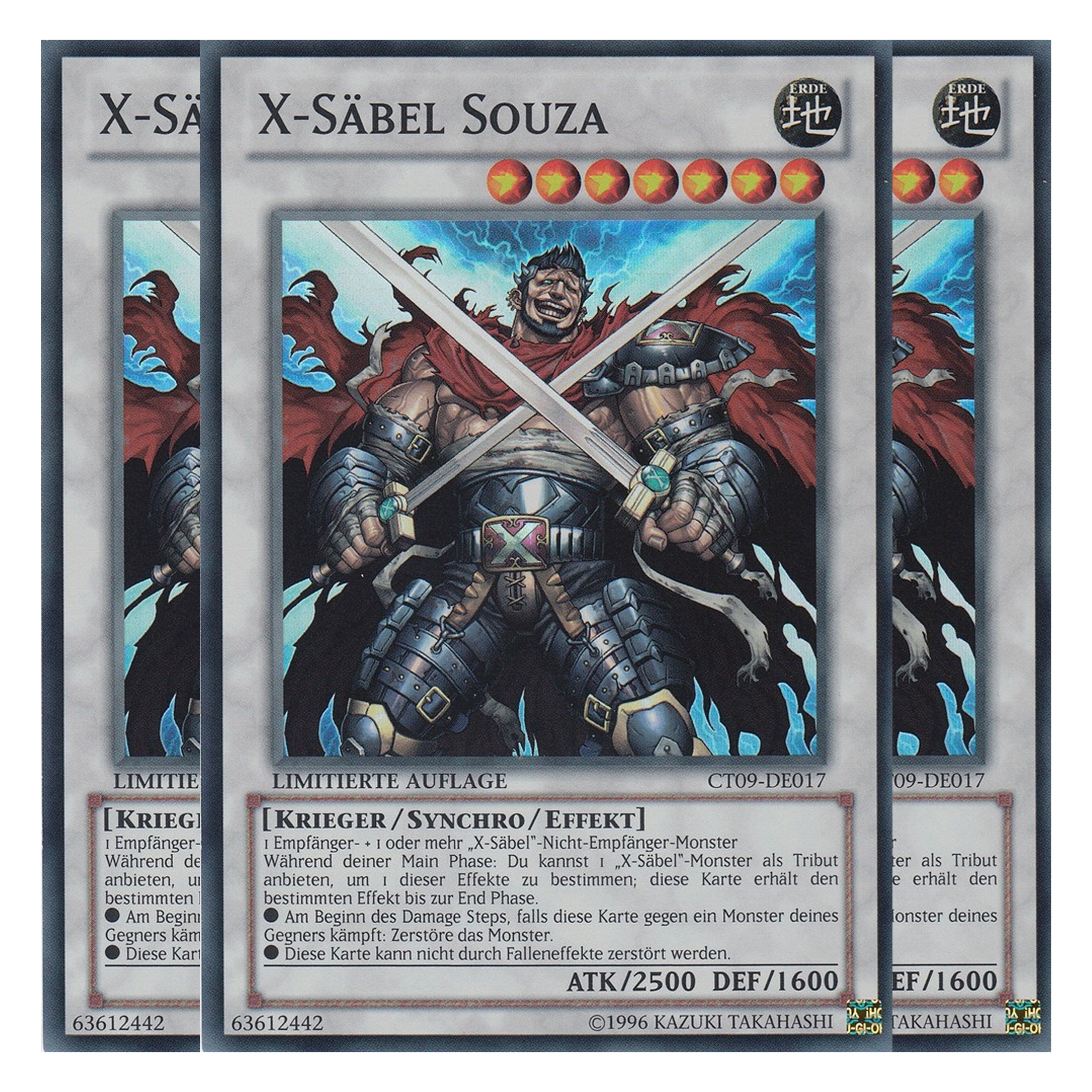 X-Säbel Souza - CT09-DE017 - Super Rare - Deutsch - Limitierte Auflage - Collector's Tins 2012 - Playset (3 Kopien)