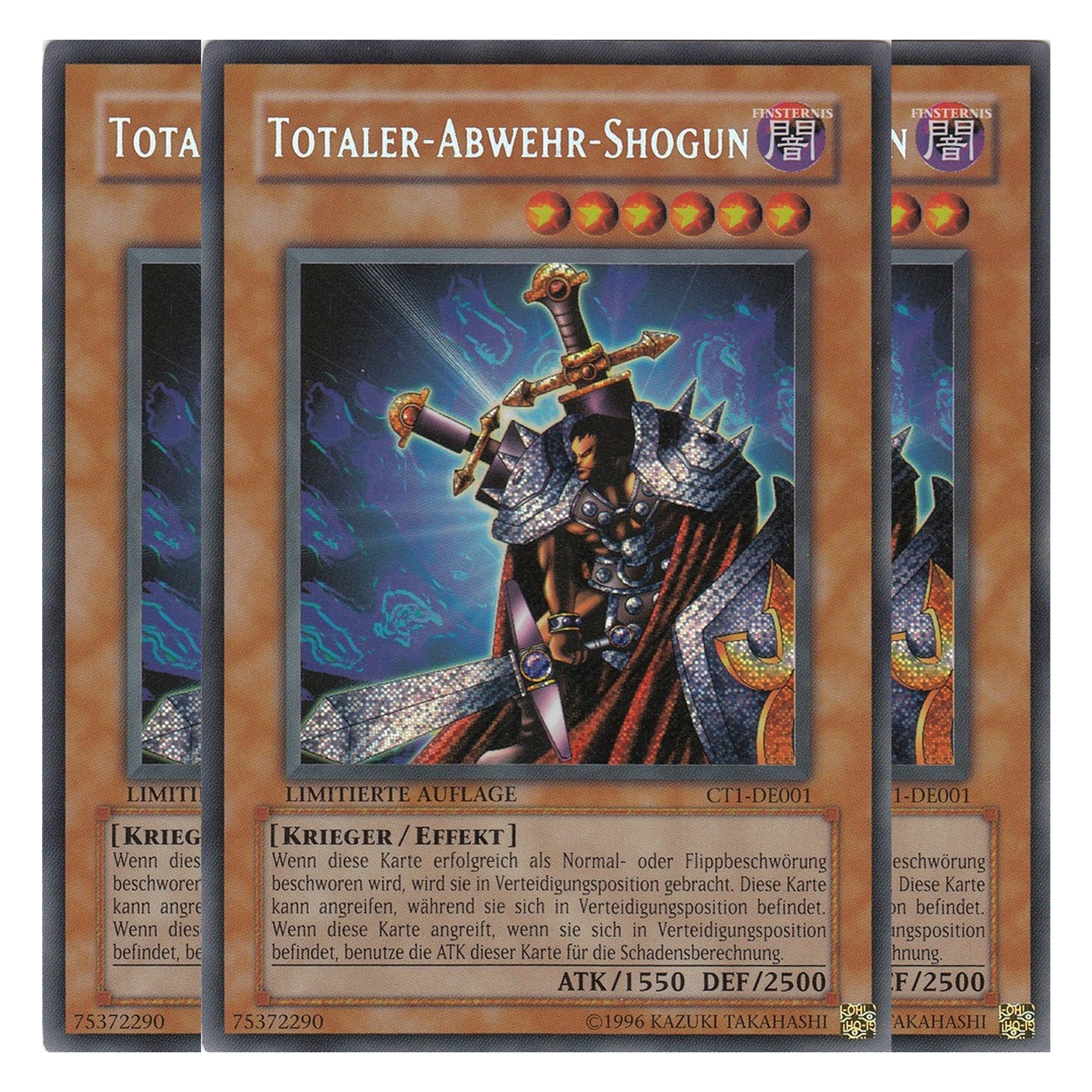 Totaler-Abwehr-Shogun - CT1-DE001 - Secret Rare - Deutsch - Limitierte Auflage - Collector's Tins 2004 - Playset (3 Kopien)