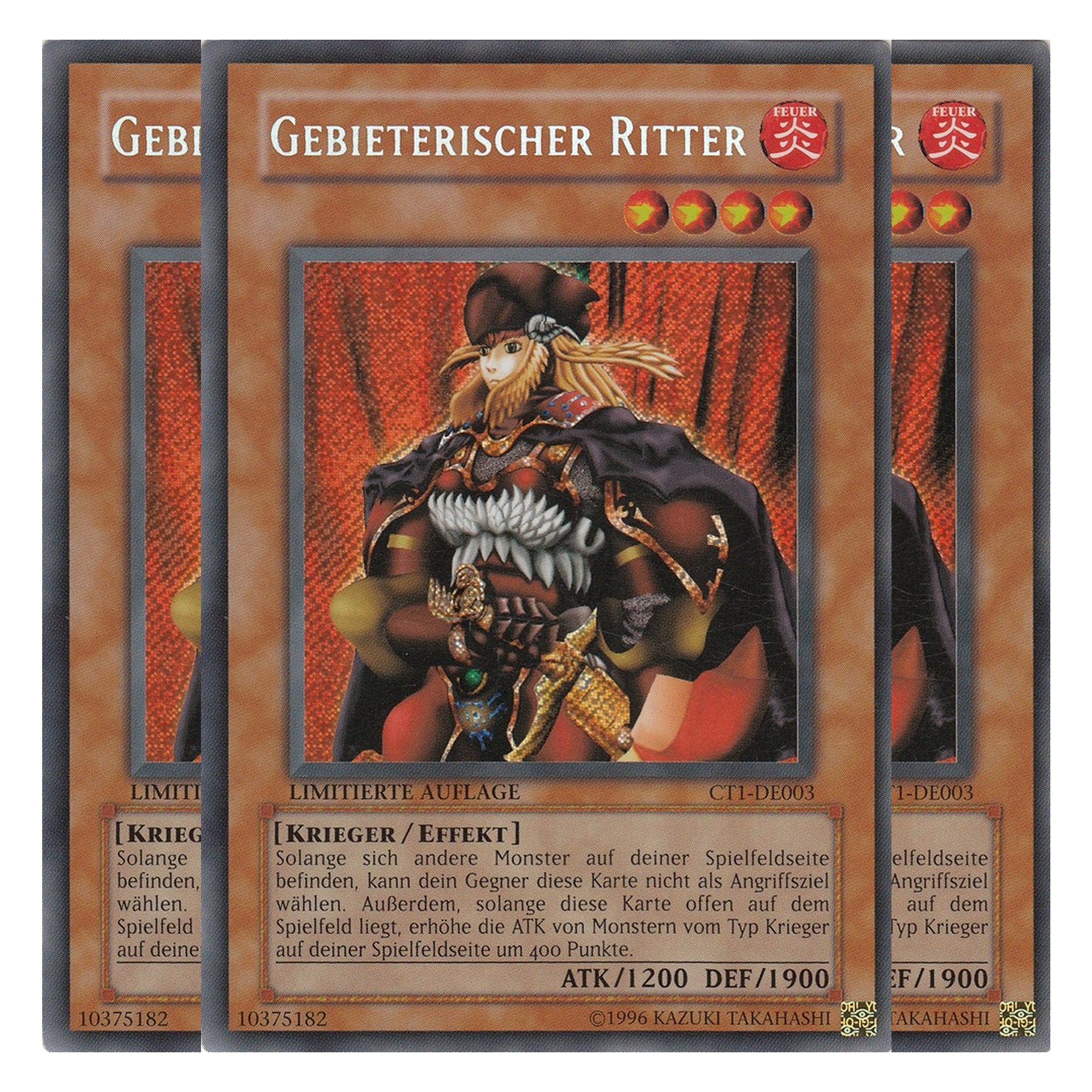 Gebieterischer Ritter - CT1-DE003 - Secret Rare - Deutsch - Limitierte Auflage - Collector's Tins 2004 - Playset (3 Kopien)