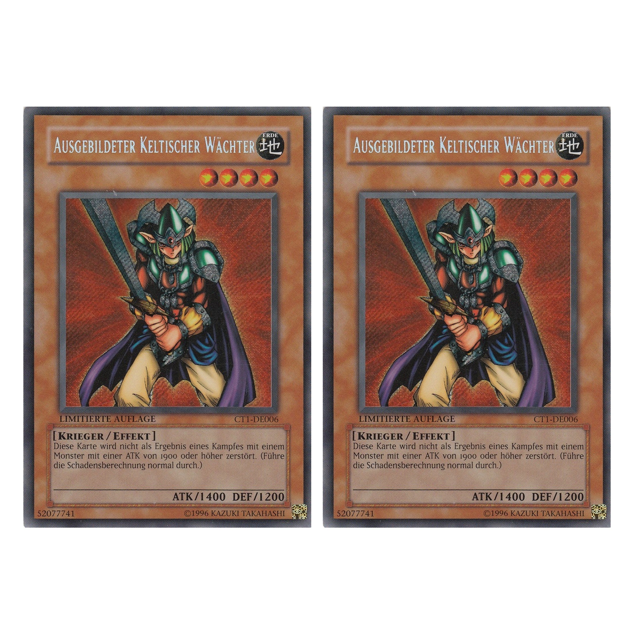 Ausgebildeter Keltischer Wächter - CT1-DE006 - Secret Rare - Deutsch - Limitierte Auflage - Collector's Tins 2004 - Duo Set (2 Stück) - Yugioh