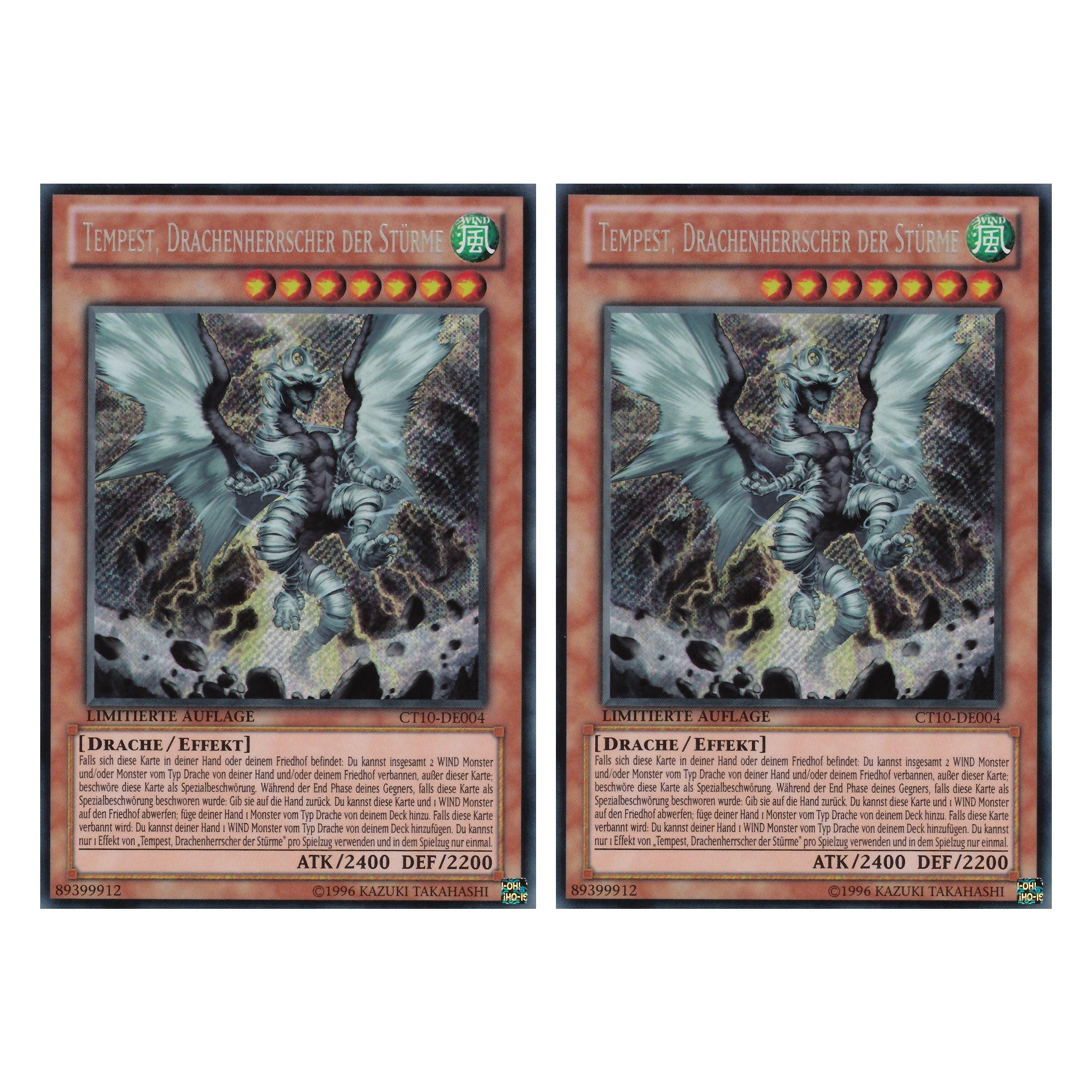 Tempest, Drachenherrscher der Stürme - CT10-DE004 - Secret Rare - Deutsch - Limitierte Auflage - Collector's Tins 2013 - Duo Set (2 Stück) - Yugioh