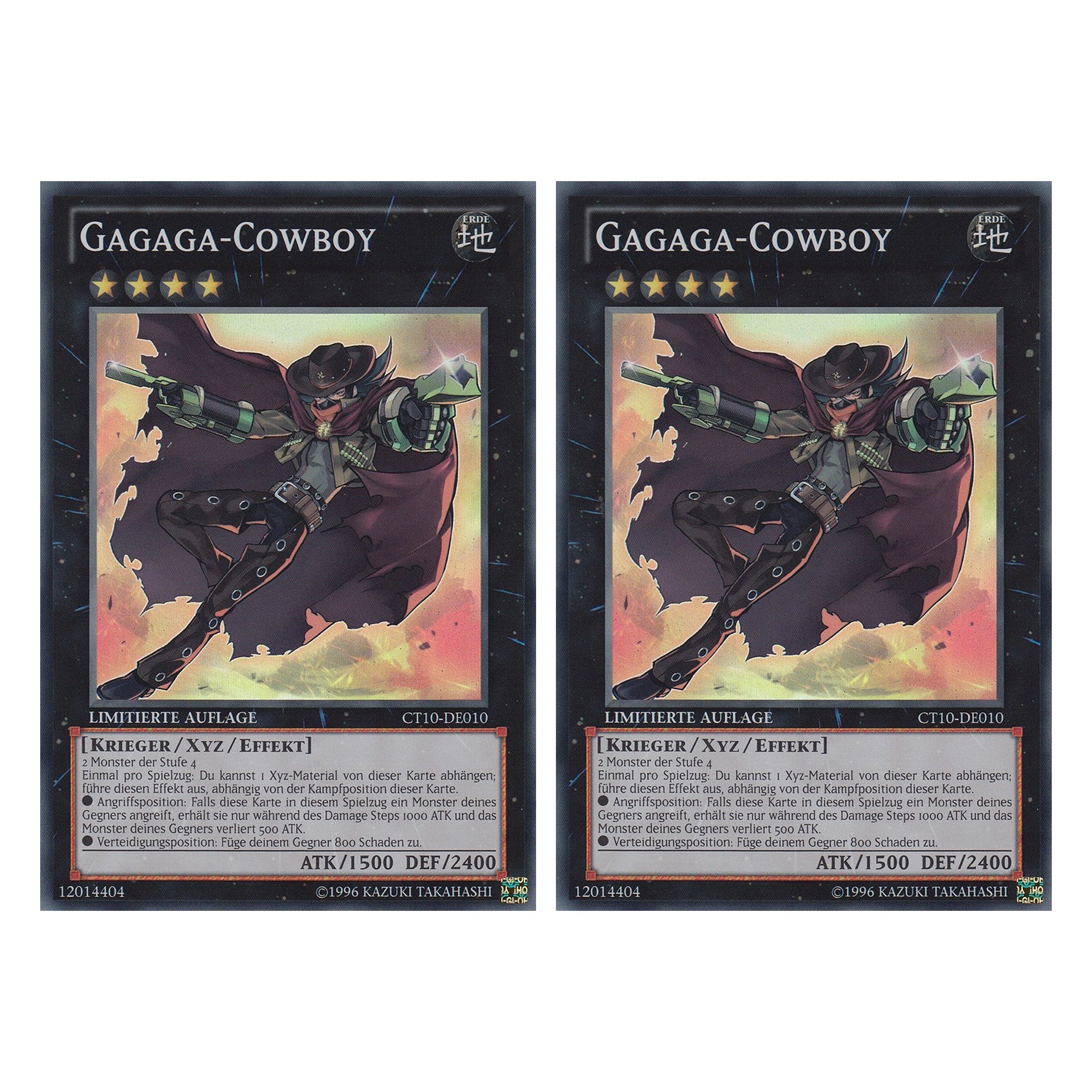 Gagaga-Cowboy - CT10-DE010 - Super Rare - Deutsch - Limitierte Auflage - Collector's Tins 2013 - Duo Set (2 Stück) - Yugioh