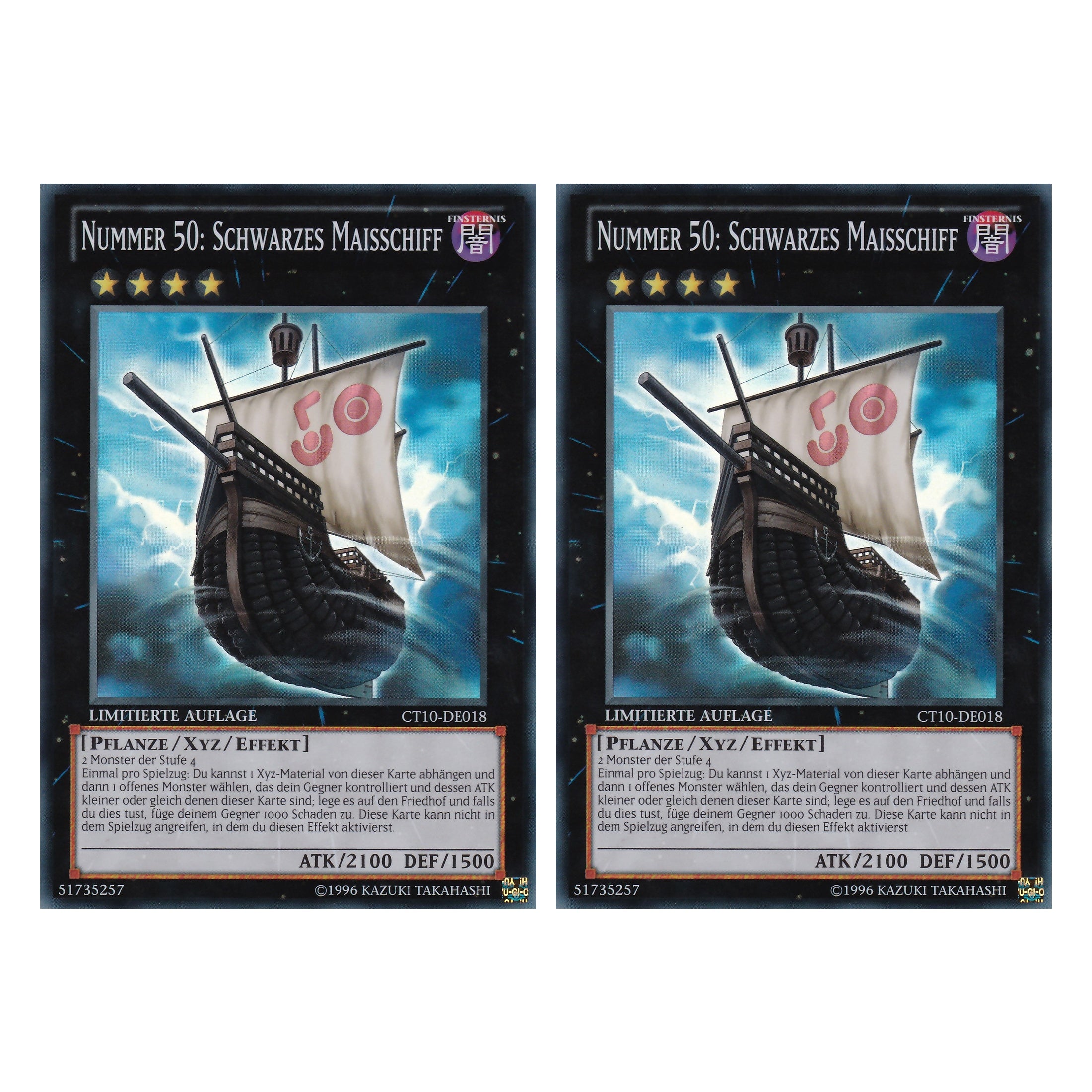 Nummer 50 Schwarzes Maisschiff - CT10-DE011 - Super Rare - Deutsch - Limitierte Auflage - Collector's Tins 2013 - Duo Set (2 Stück) - Yugioh