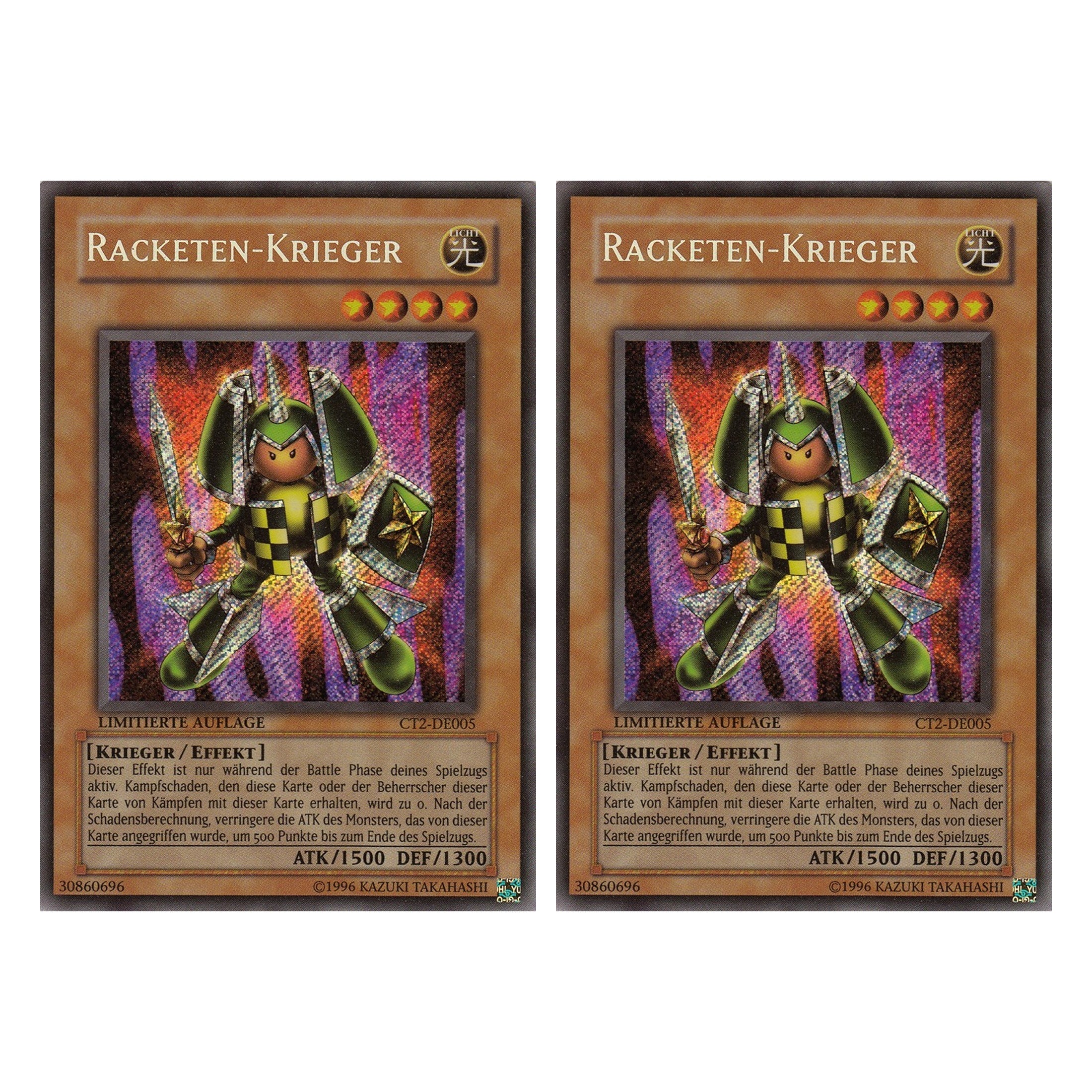 Racketen-Krieger - CT2-DE005 - Secret Rare - Deutsch - Limitierte Auflage - Collector's Tins 2005 - Duo Set (2 Stück) - Yugioh