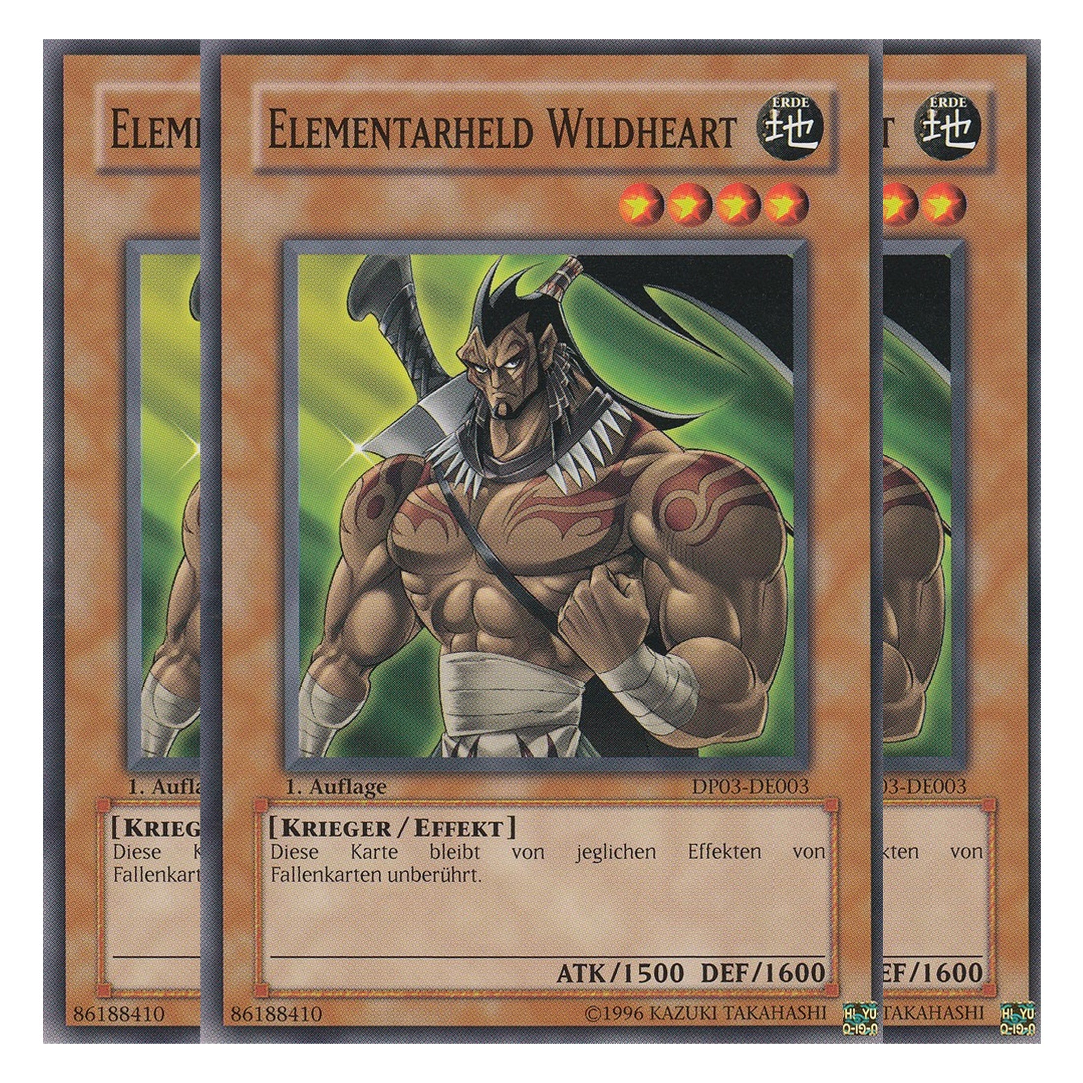 Elementarheld Wildheart - DP03-DE003 - Common - Deutsch - Unlimitiert - Duelist Pack: Jaden Yuki 2 - Playset (3 Kopien)