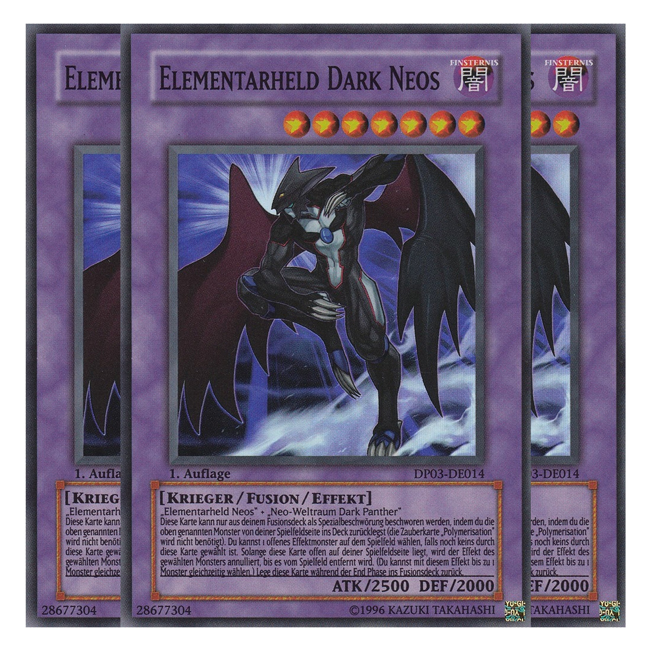 Elementarheld Dark Neos - DP03-DE014 - Super Rare - Deutsch - Unlimitiert - Duelist Pack: Jaden Yuki 2 - Playset (3 Kopien)