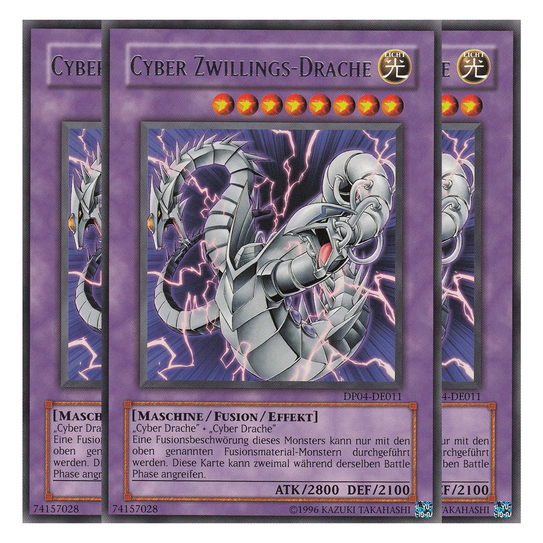 Cyber Zwillings-Drache - DP04-DE011 - Rare - Deutsch - Unlimitiert - Duelist Pack: Zane Truesdale - Playset (3 Kopien)