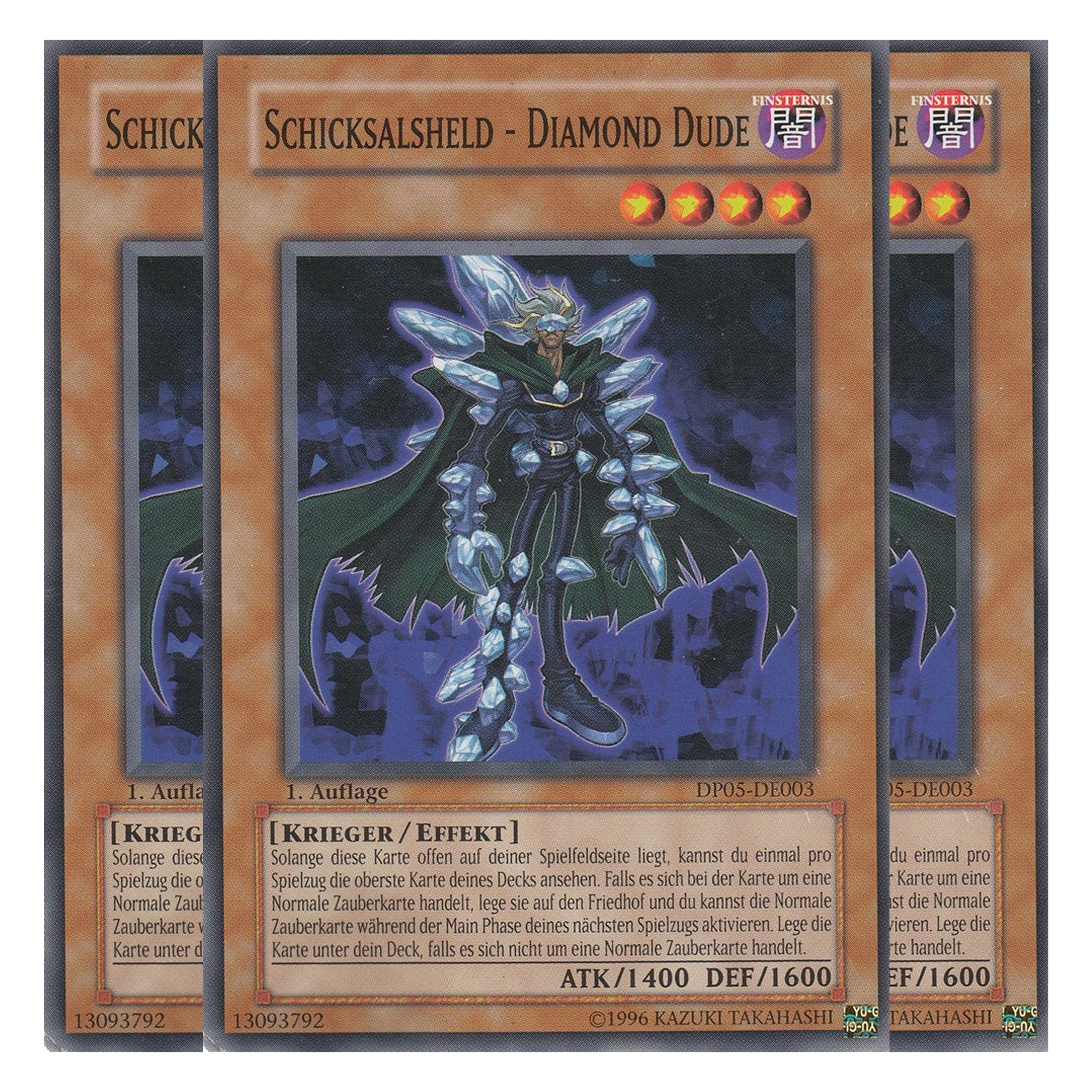 Schicksalsheld - Diamond Dude - DP05-DE003 - Common - Deutsch - Unlimitiert - Duelist Pack: Aster Phoenix - Playset (3 Kopien)