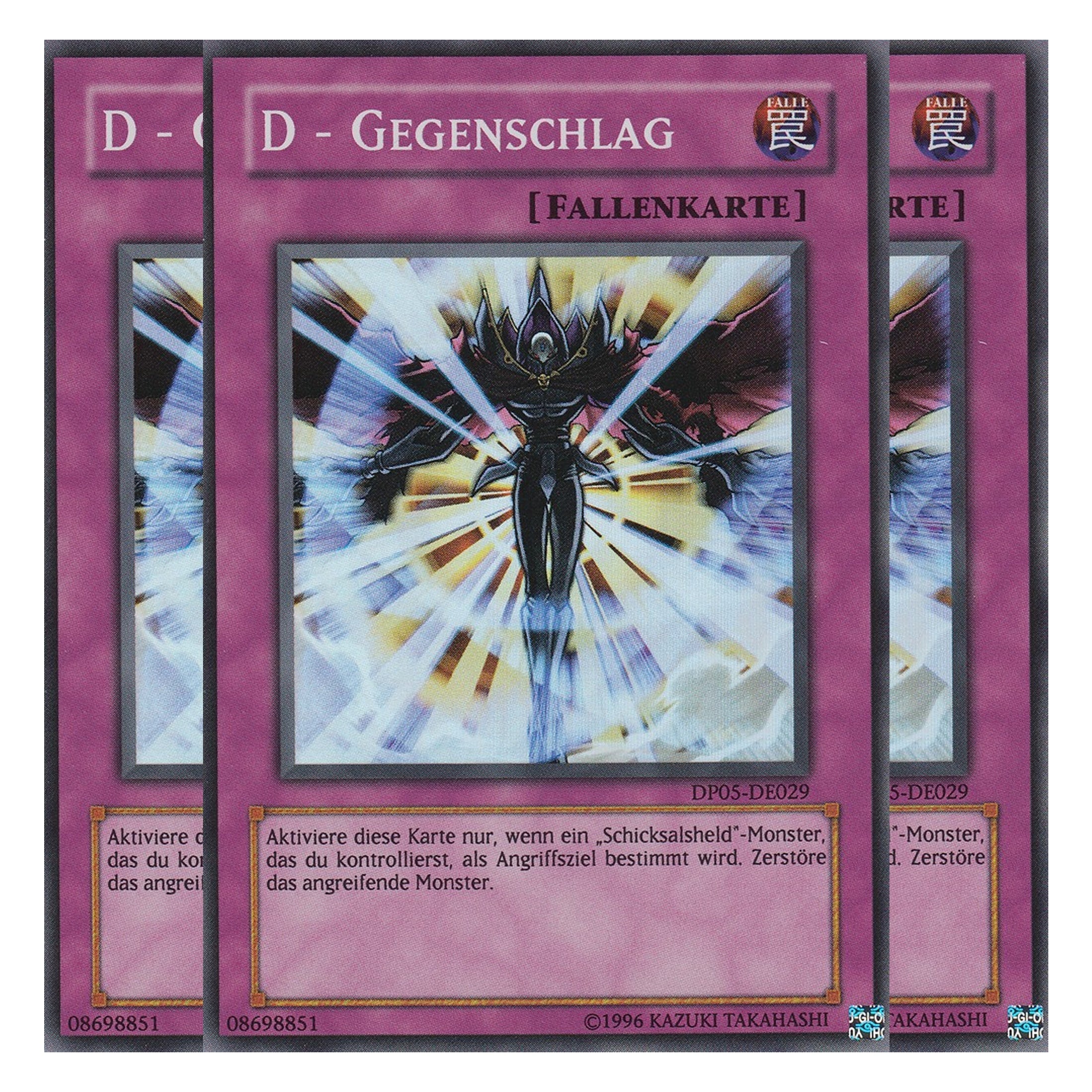 D - Gegenschlag - DP05-DE029 - Super Rare - Deutsch - Unlimitiert - Duelist Pack: Aster Phoenix - Playset (3 Kopien)