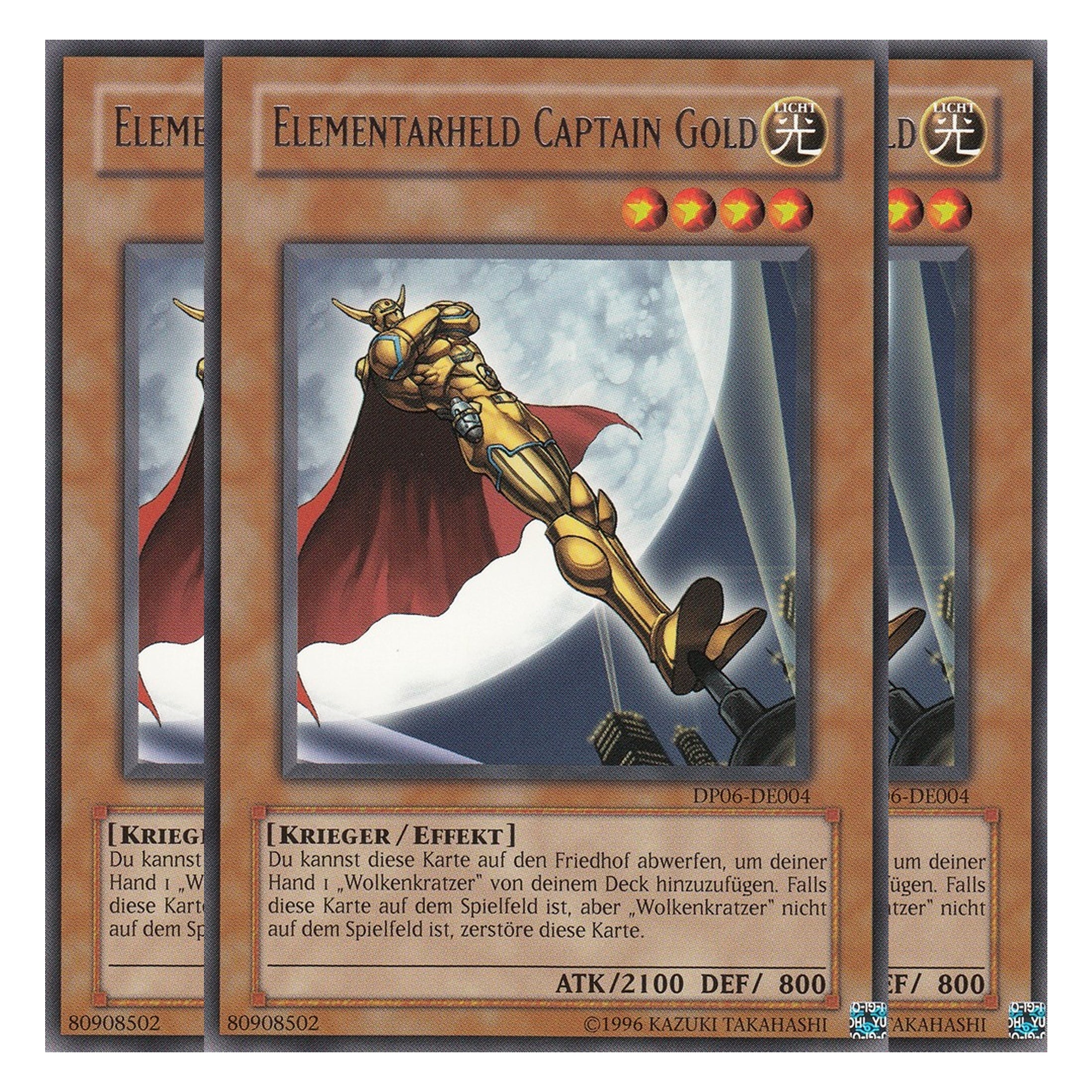 Elementarheld Captain Gold - DP06-DE004 - Rare - Deutsch - Unlimitiert - Duelist Pack: Jaden Yuki 3 - Playset (3 Kopien)