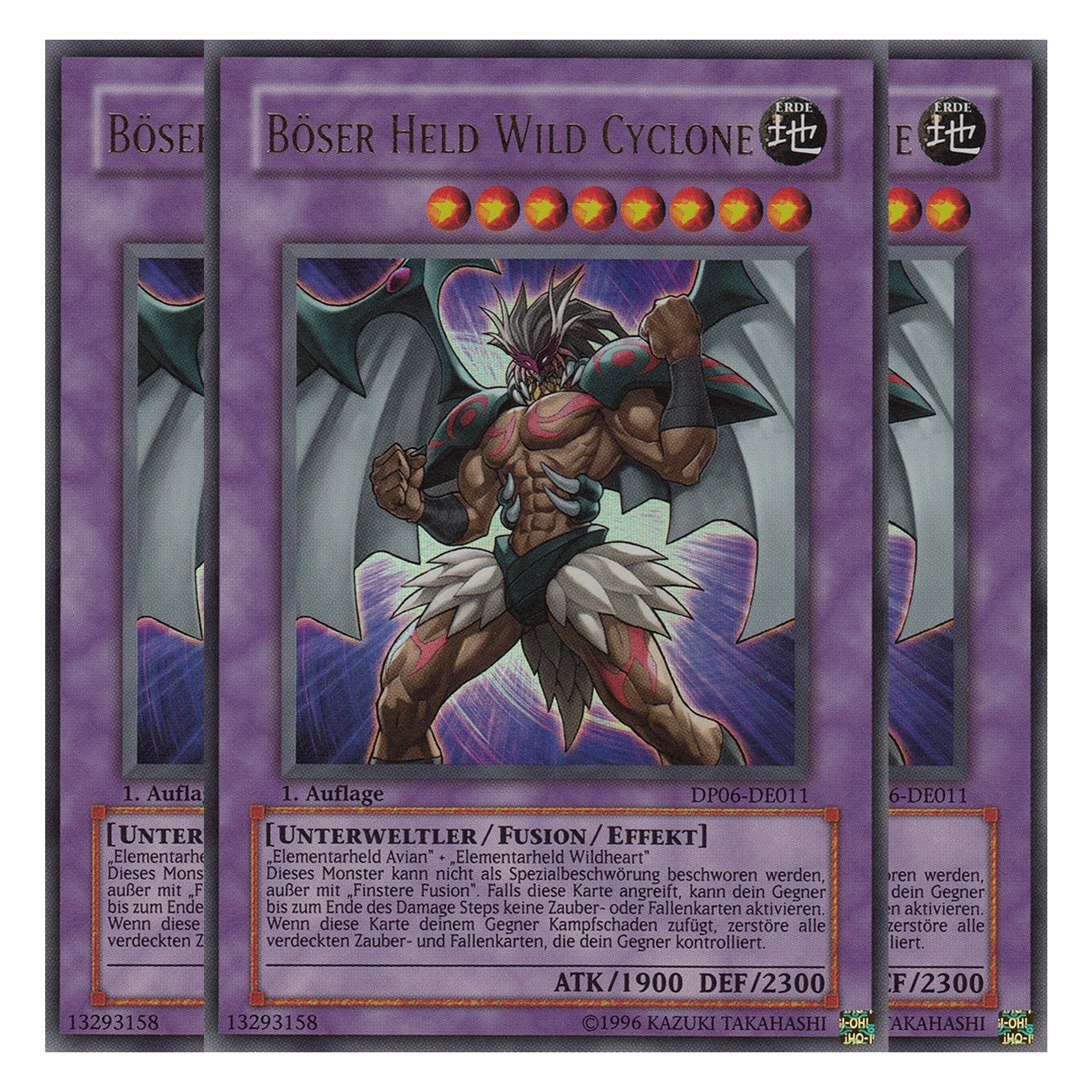 Böser Held Wild Cyclone - DP06-DE011 - Ultra Rare - Deutsch - Unlimitiert - Duelist Pack: Jaden Yuki 3 - Playset (3 Kopien)